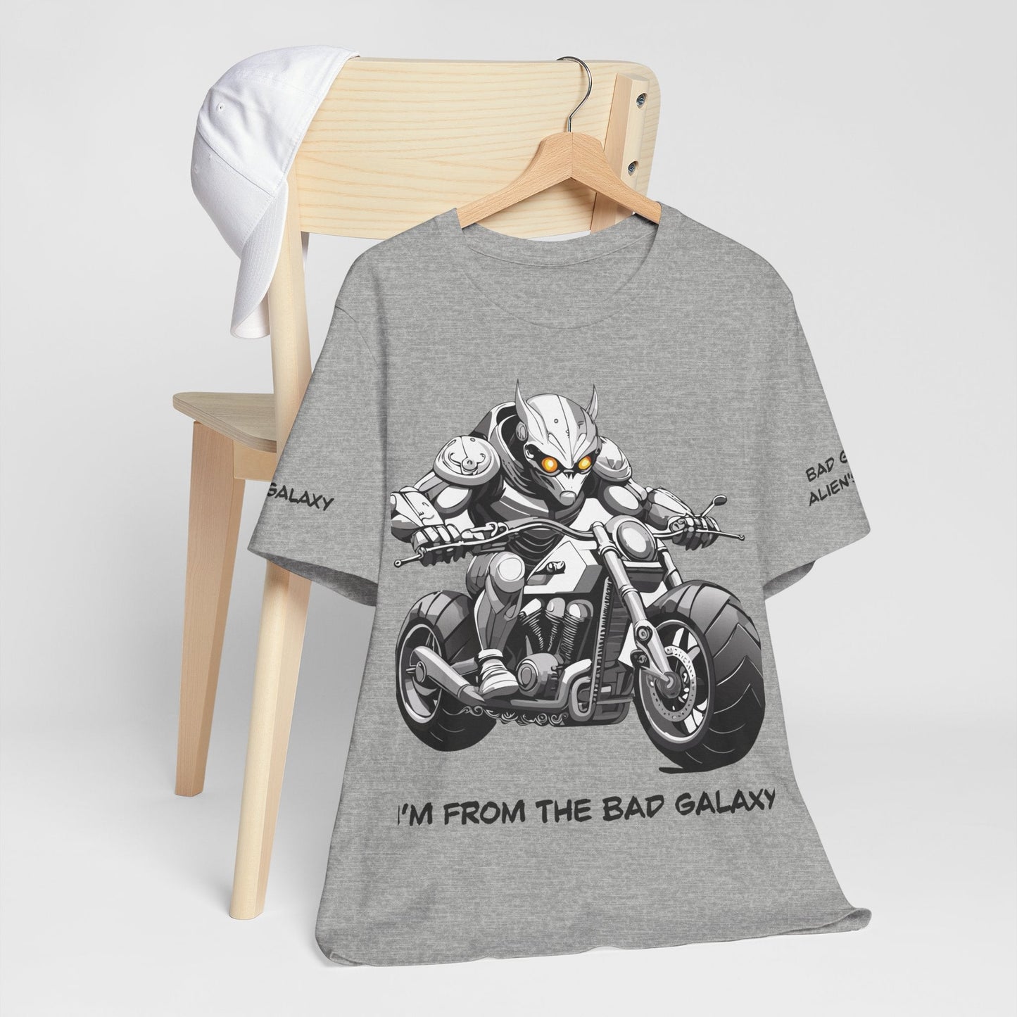 Alien Tee Shirt From Bad Galaxy USA Made To Order Cotton Tee With Eco Friendly Inks Now