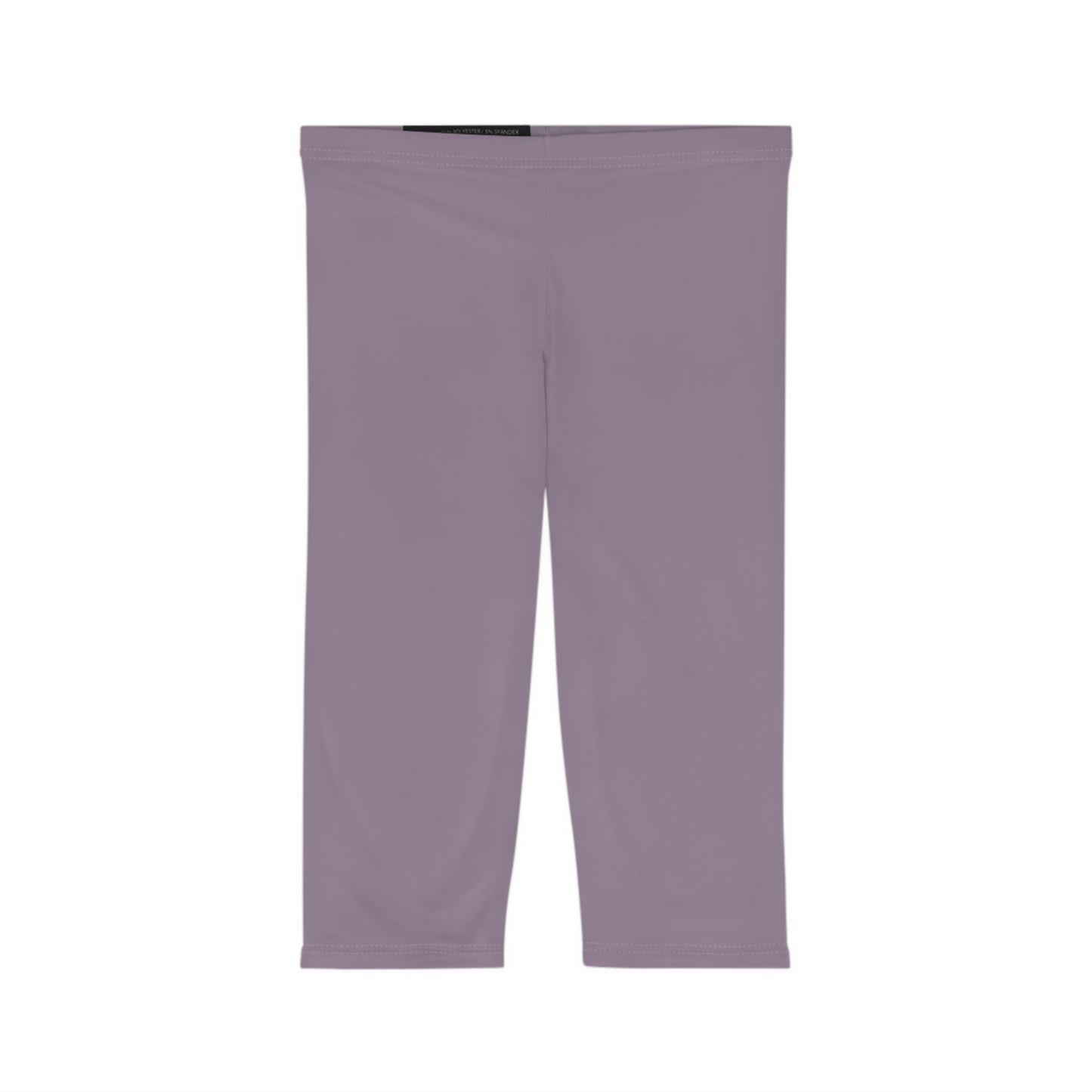 Dusty Purple Color Women's Brushed Suede Poly Span Casual Capri Leggings XS-2XL