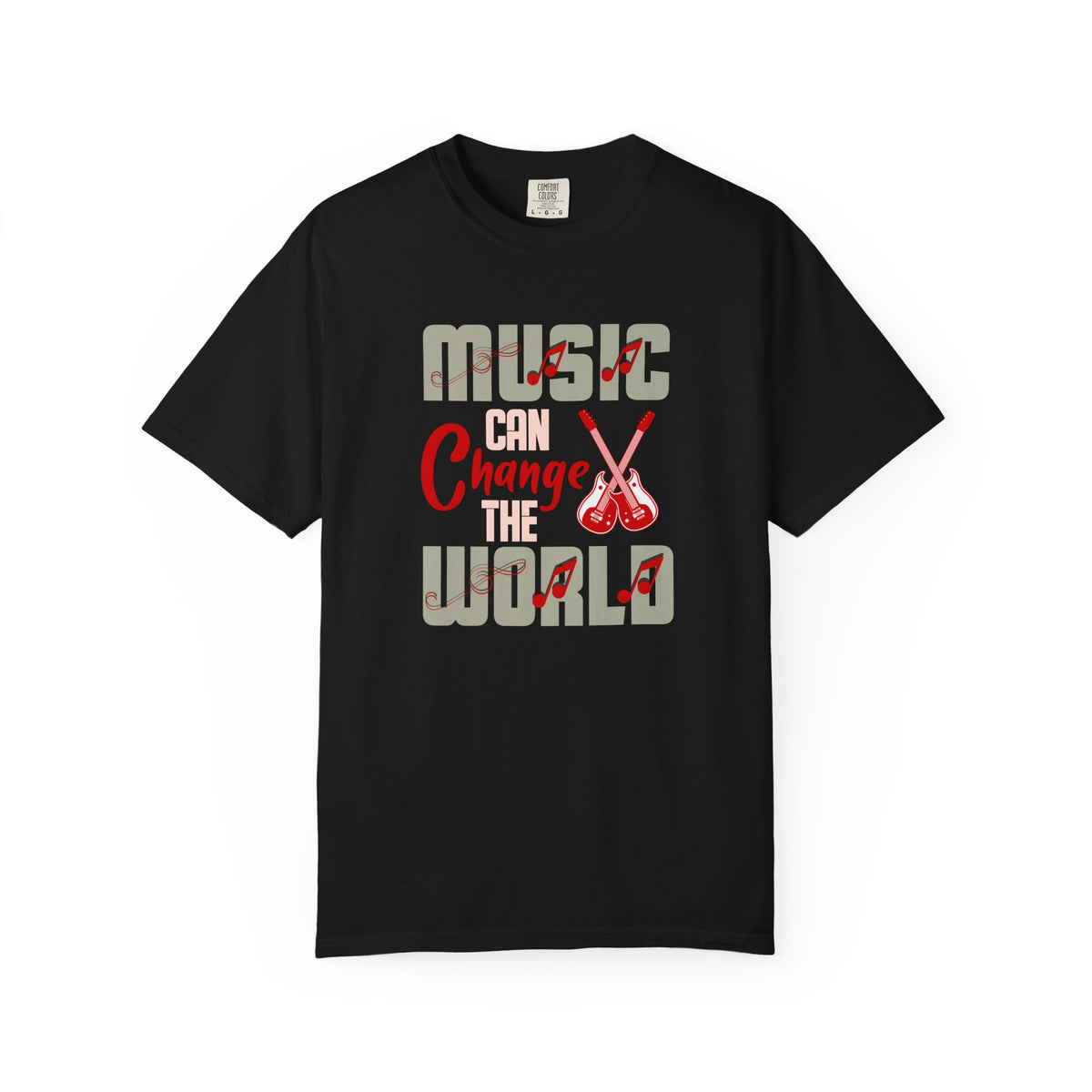 Music Can Change the World T-shirt Guitar Graphic Music Unisex Cotton Tee 062