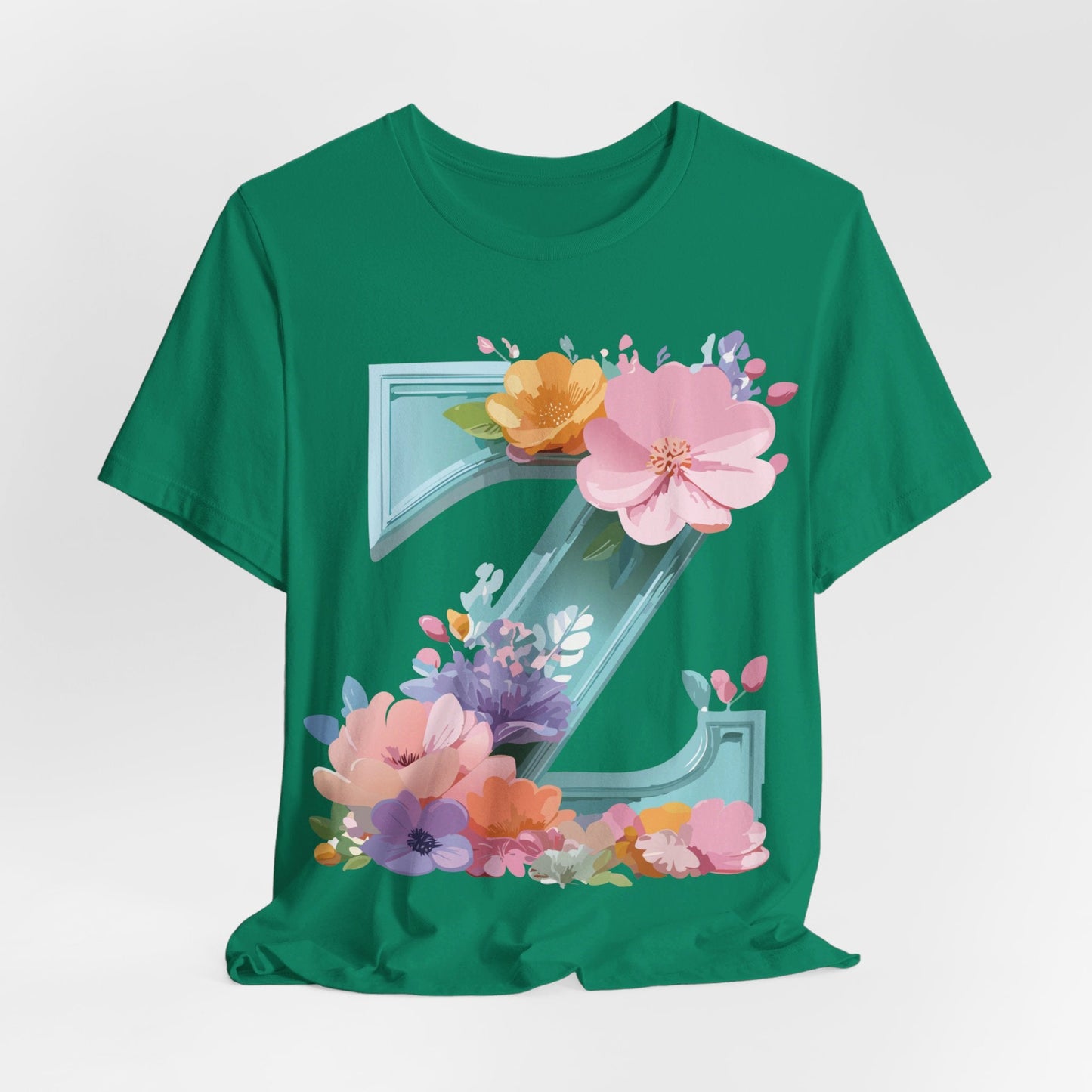 Letter Z Shirt Graphic Tee Unisex Jersey Short Sleeve By Adelpha Vintage Inspired Artwork