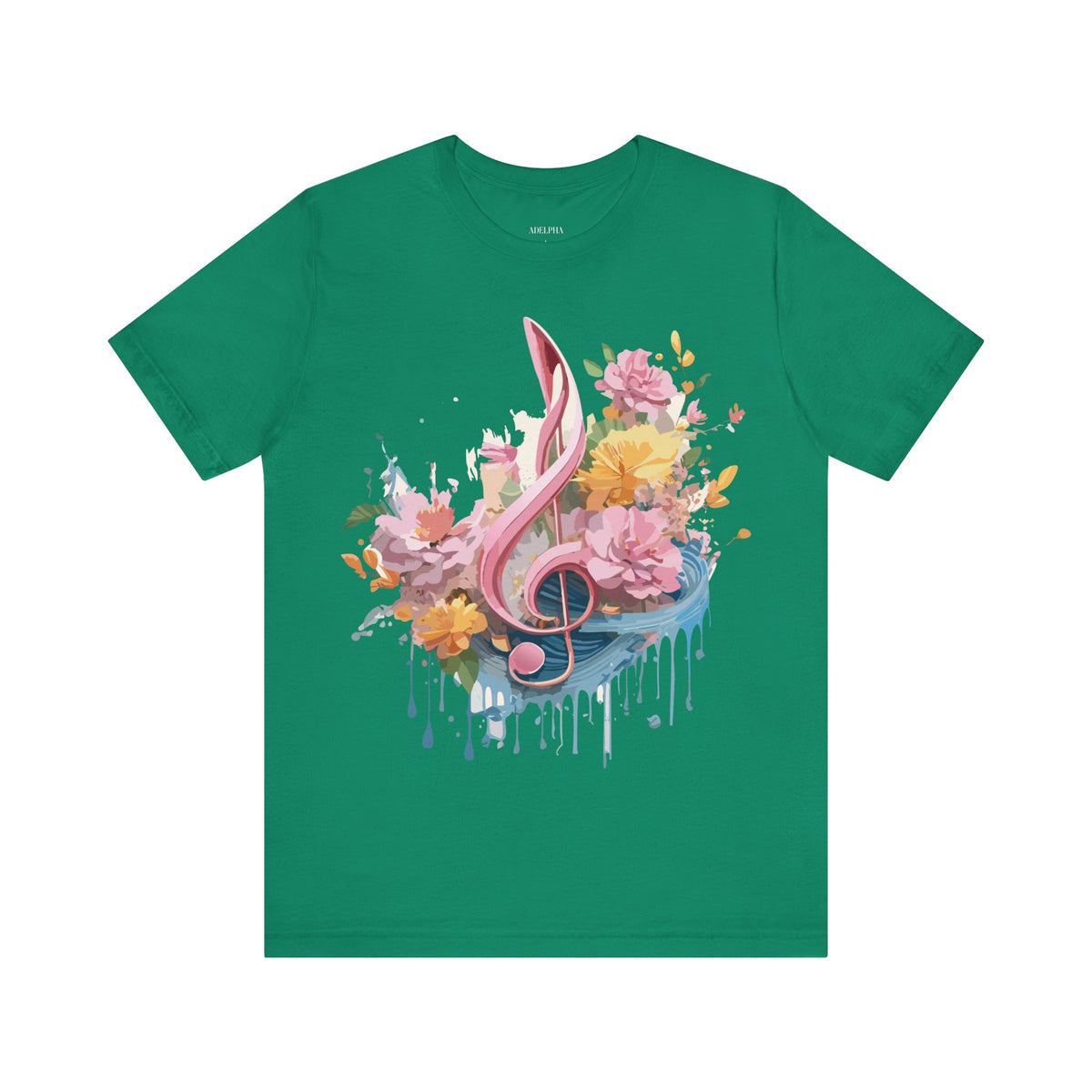 Music Graphic Unisex Cotton Bella+Canvas Tee with Art Design m133