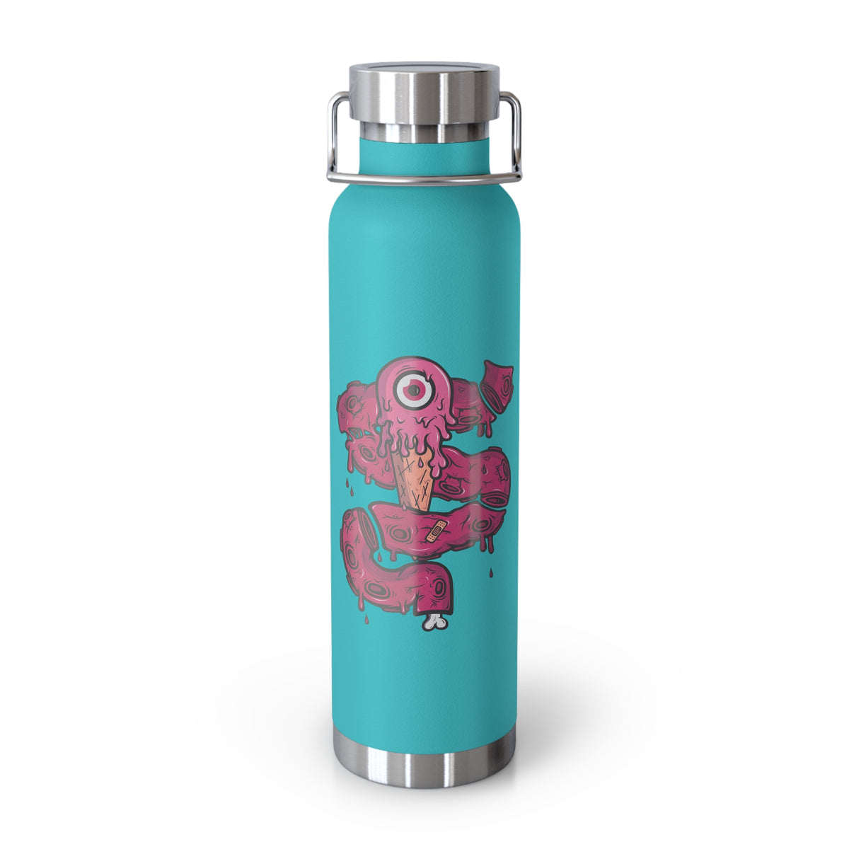 22oz Copper Insulated Water Bottle with Cartoon Design - CV72