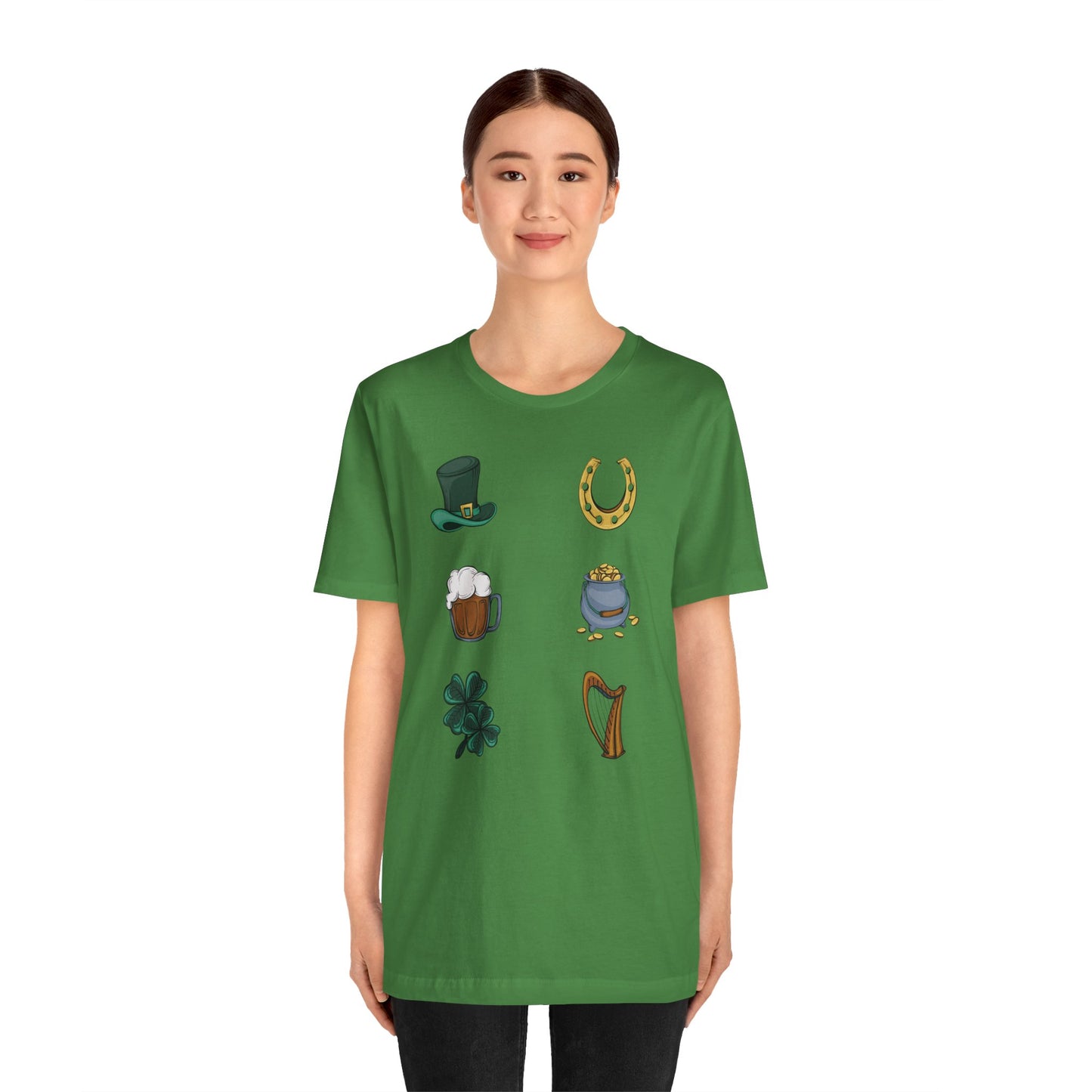 Unisex Cotton Tee Shirt with Lucky Prints