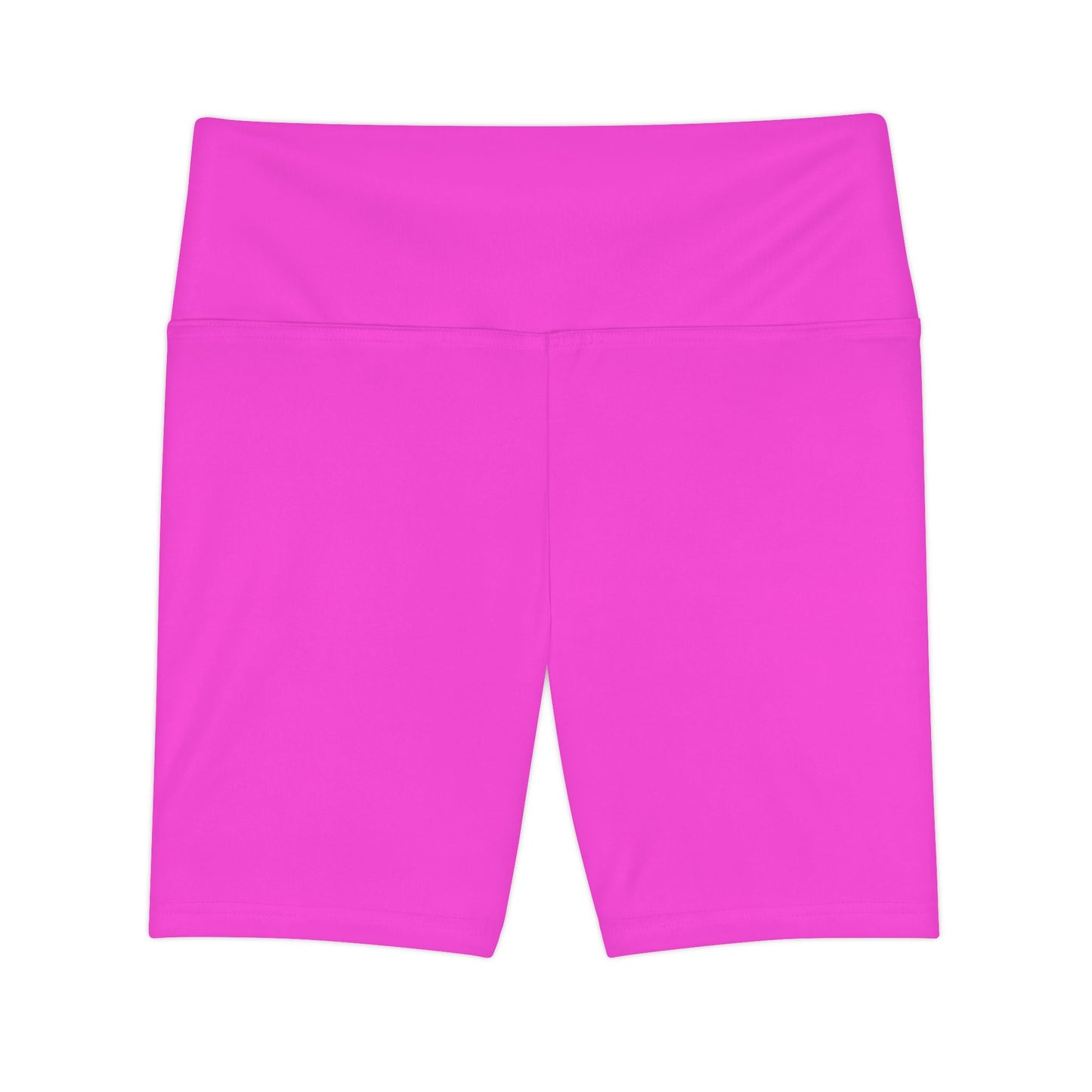 Cotton Bloom Pink High-Waist Workout Shorts — Women’s Biker Gym Shorts