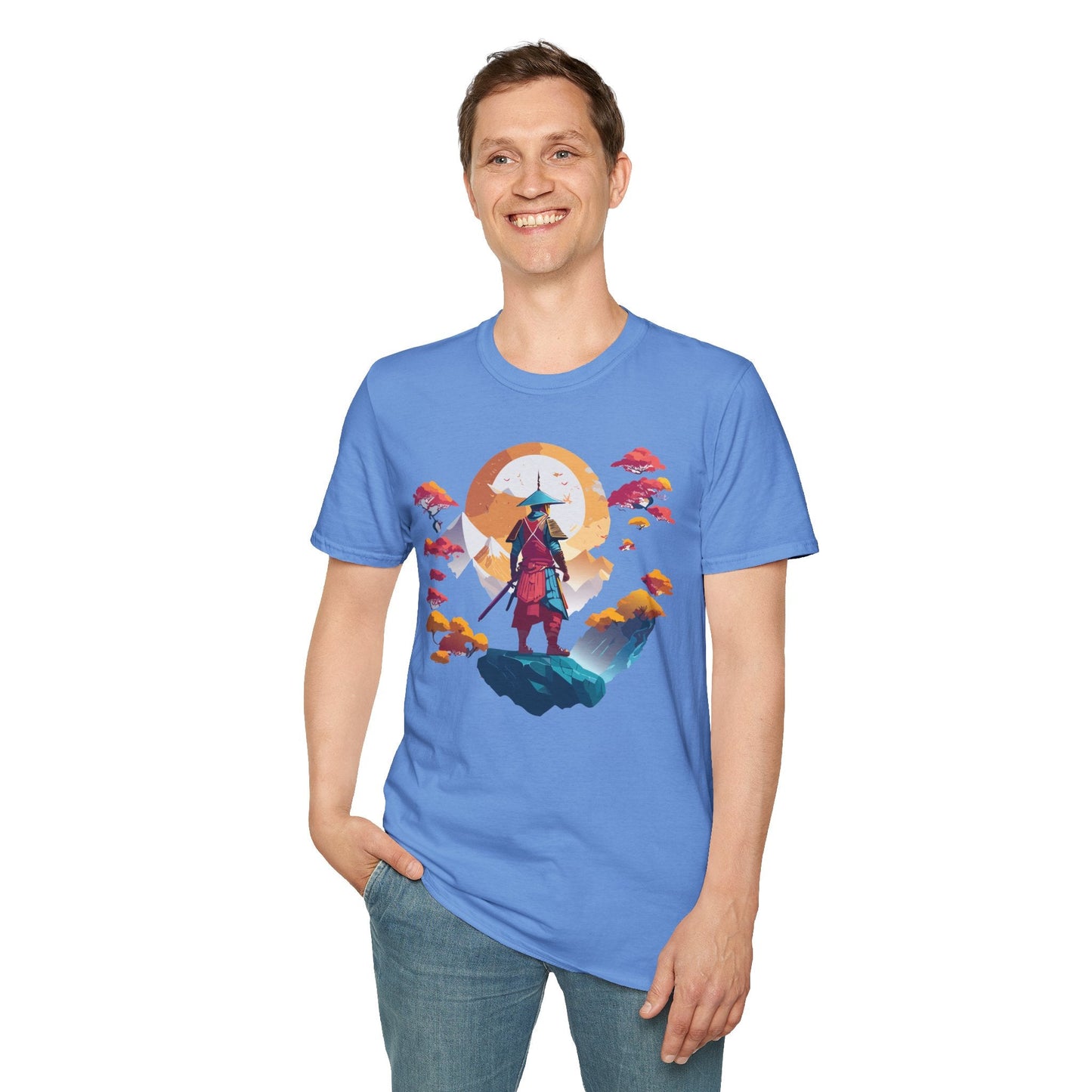 Gildan Softstyle 64000 Samurai T Shirt Unisex Cotton Tee With Samurai Design Relaxed Fit