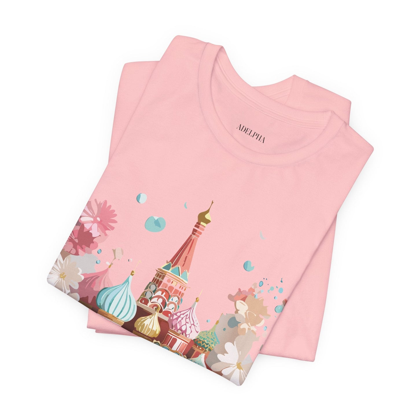 Unisex Graphic Tee With Vintage Moscow Artwork By Adelpha Premium Short Sleeve Shirt