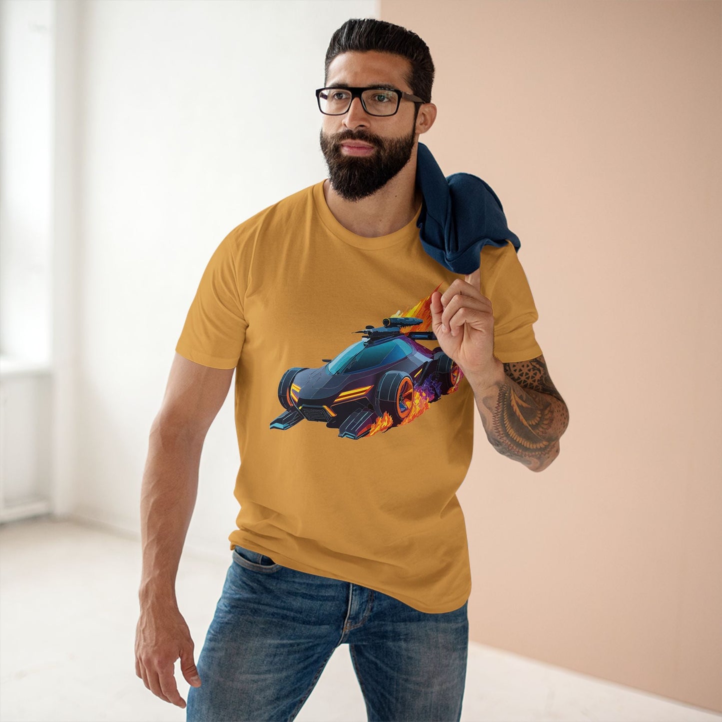 Car Graphic Unisex 100 Cotton Staple Tee 15