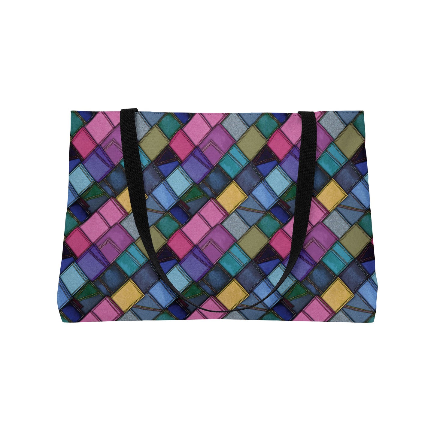 Denim Print Yoga Bag High-Quality 100% Spun Polyester 24x13 Canvas Gym Bag 29