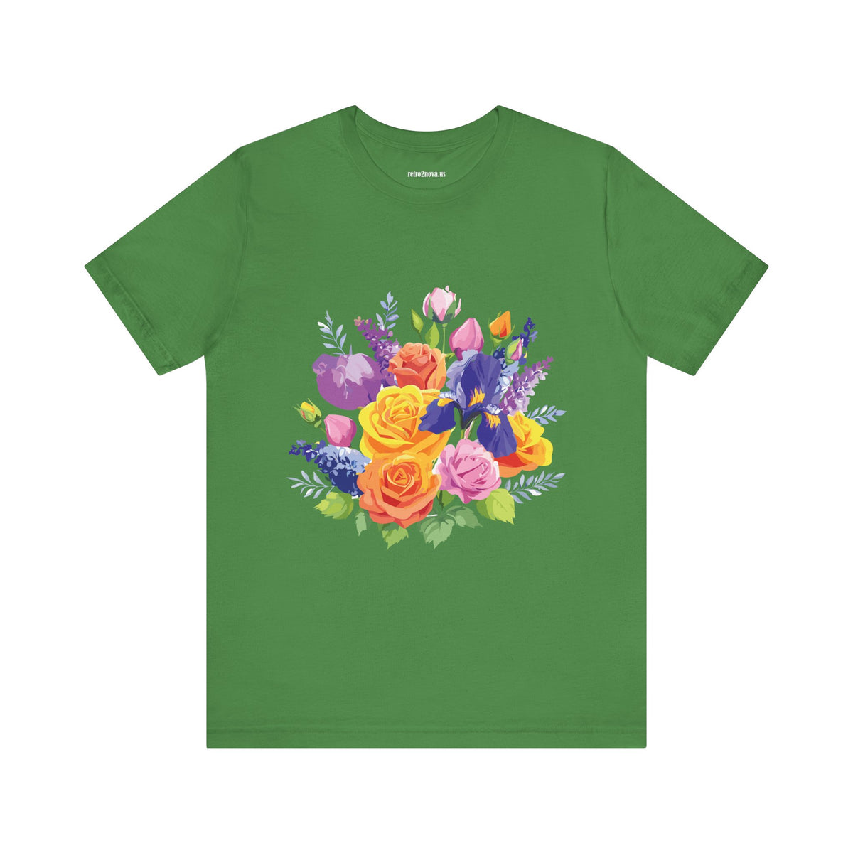 Floral Graphic Unisex Cotton Bella+Canvas Tee with Flowers Design ab103