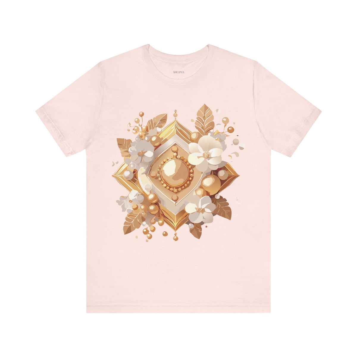 Jewelry Graphic Unisex Cotton Bella+Canvas Tee with Gemstones Art Design m36