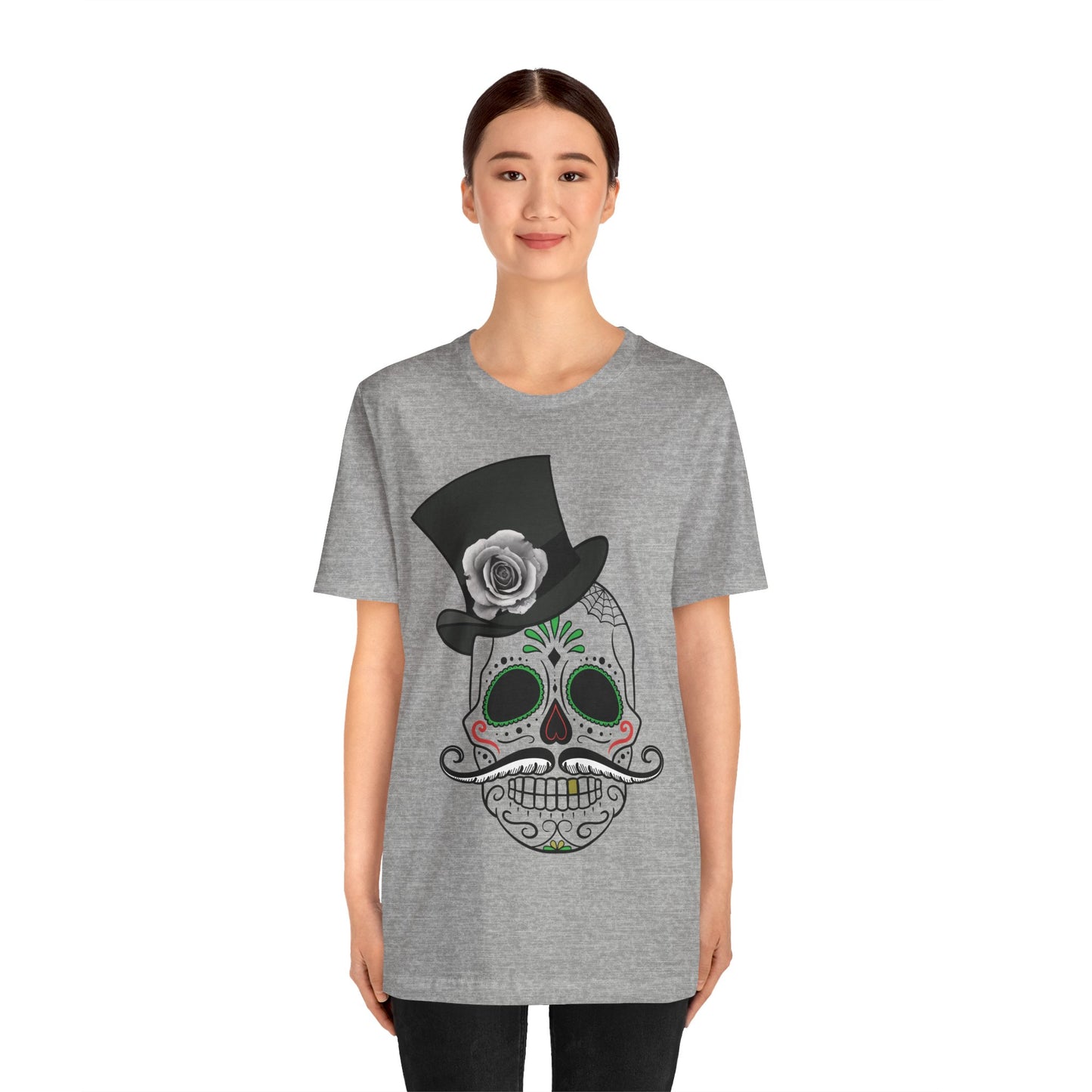 Unisex-T-Shirt aus Baumwolle mit Totenkopf