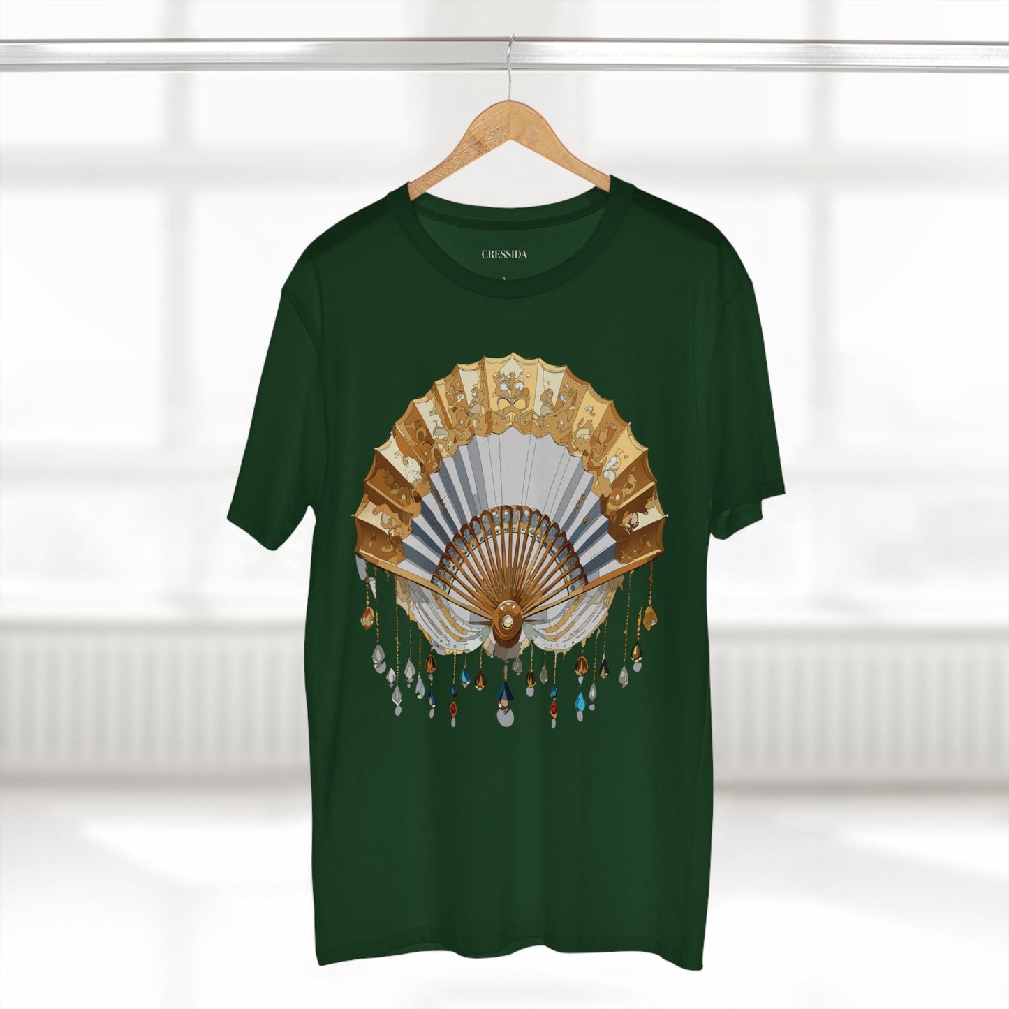 Antique Fan Graphic Design T-Shirt Unisex 100 Cotton Floral Carnival Artwork Tee 13