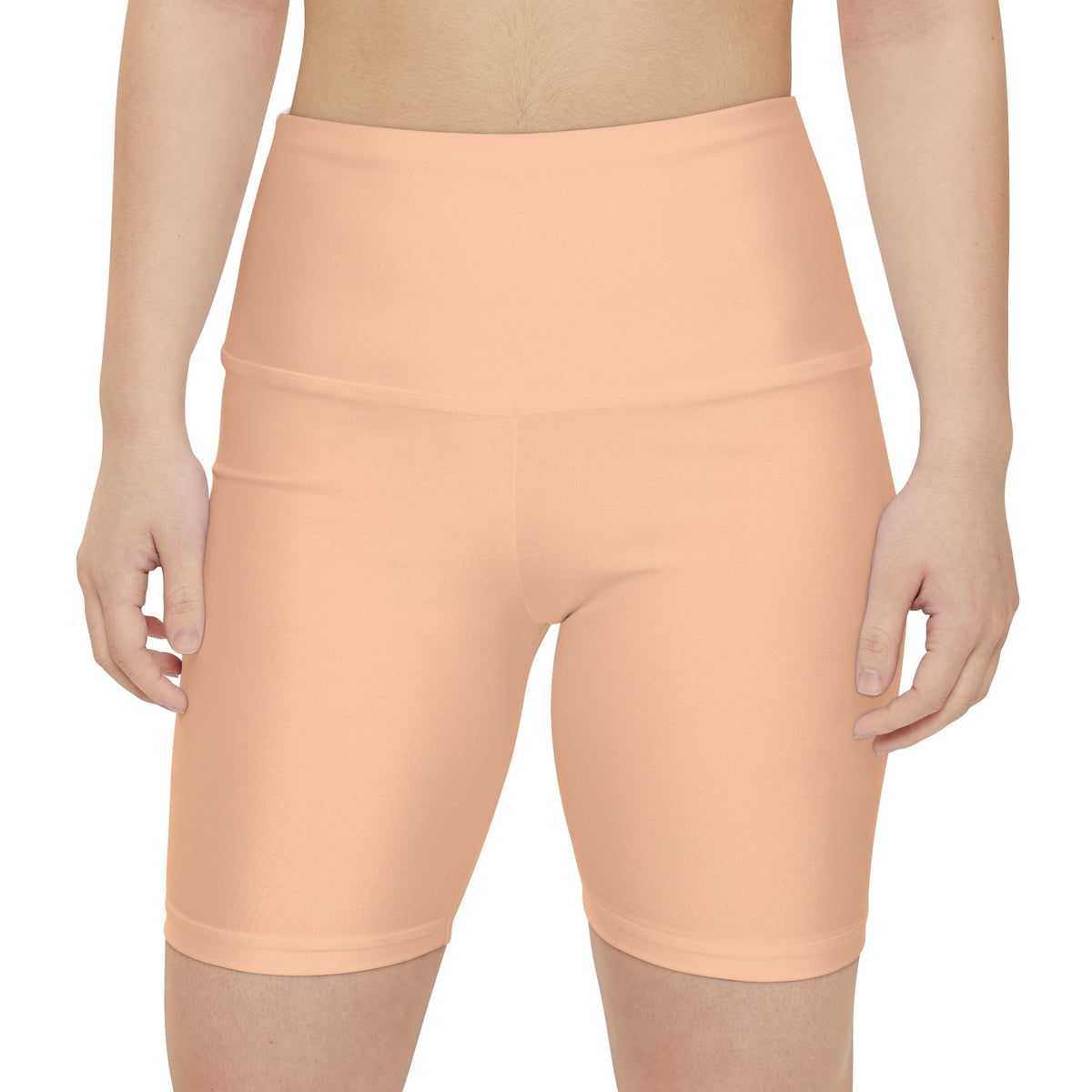 Peach Glow Peach High-Waist Workout Bike Shorts
