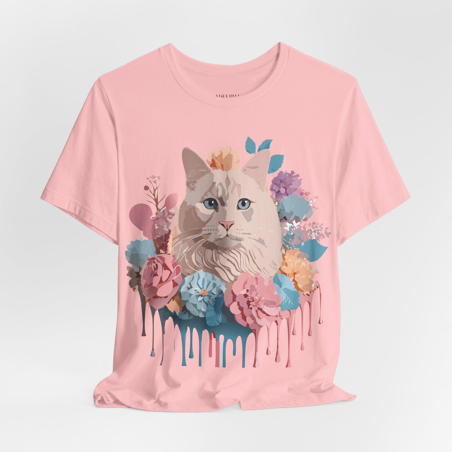 Cat Graphic Unisex 100 Cotton Vintage Design Tee 5