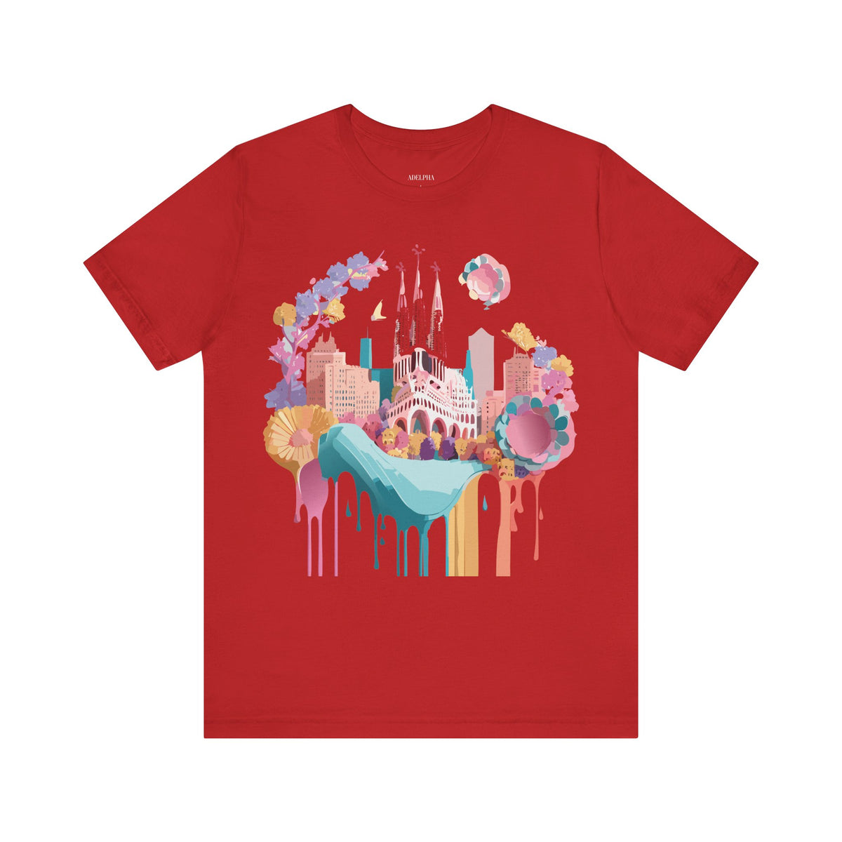 Graphic Unisex Cotton Bella+Canvas Tee Shirt with Barcelona