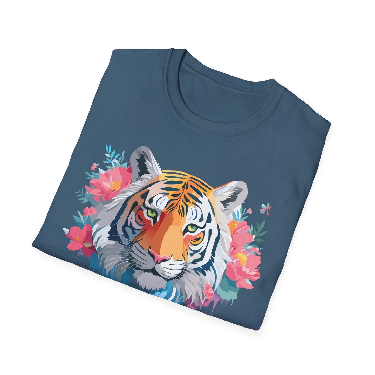 Tiger Shirt Unisex Animal Tee 100 Percent Ring Spun Cotton Softstyle