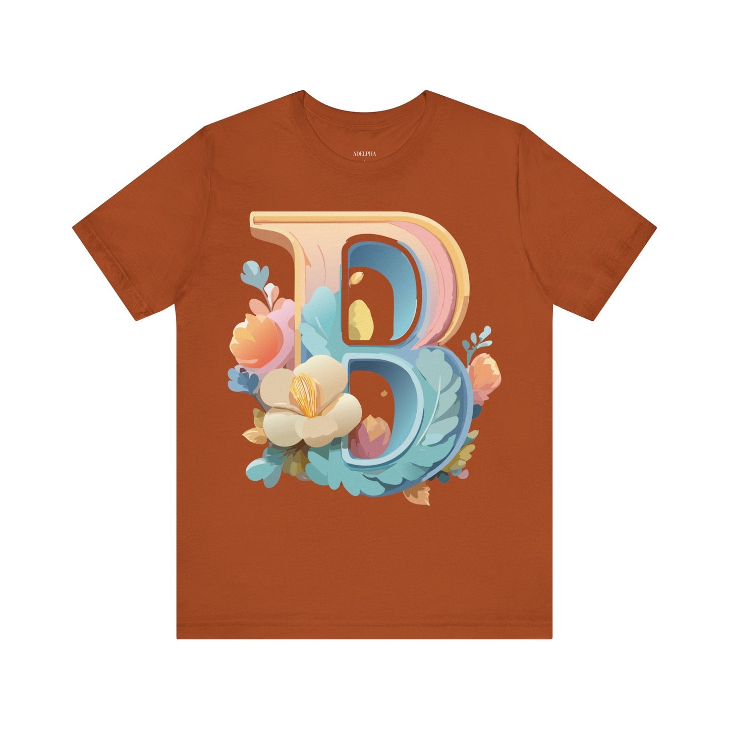 Letter B Graphic Tee Unisex Jersey Short Sleeve With Vintage Inspired Artwork By Adelpha