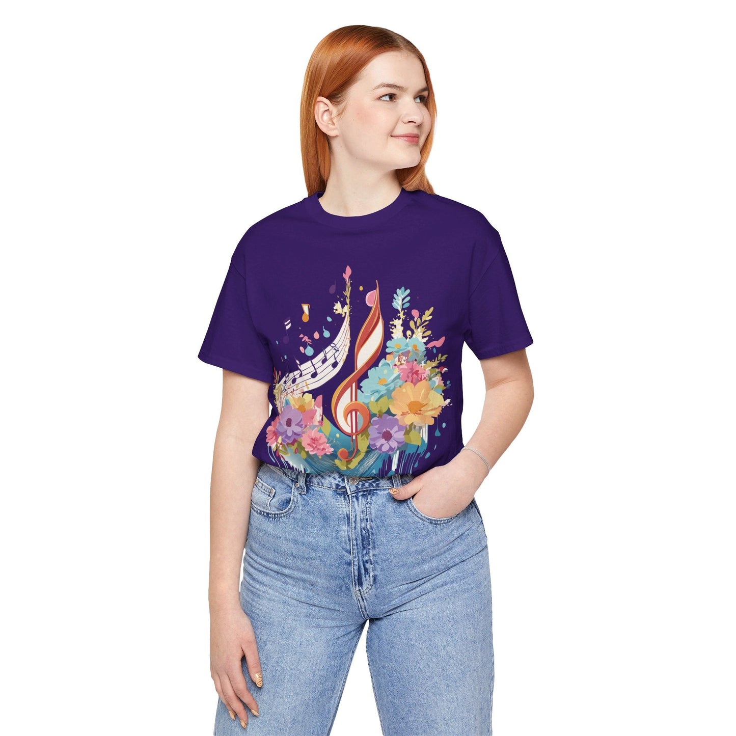 Music Graphic Unisex 100 Cotton Vintage Art with Musical Elements Tee 106