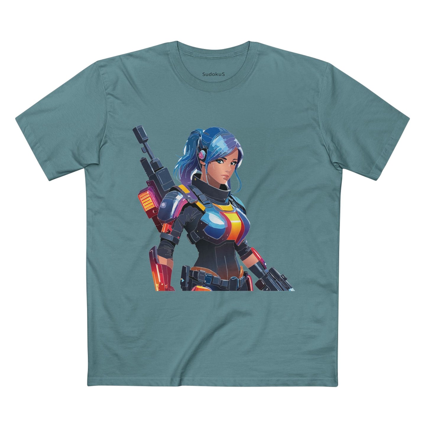 Army-woman Graphic Unisex 100 Cotton Staple Tee 5