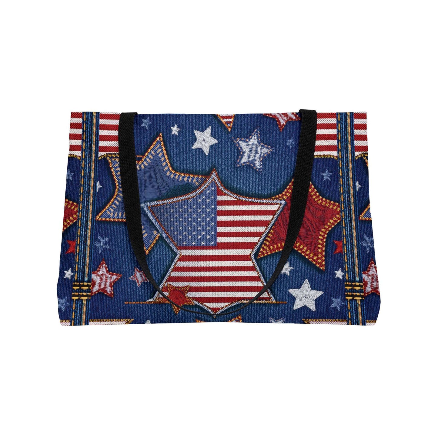 4th of July Denim Color Imitation Print Unisex  Yoga Bag  Spun Poly 24x13 Canvas Bag 58