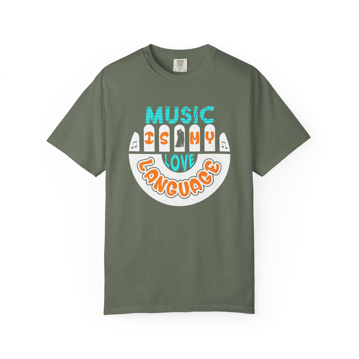 Music Is My Love Language T-shirt Retro Hand Graphic Unisex Cotton Tee 067