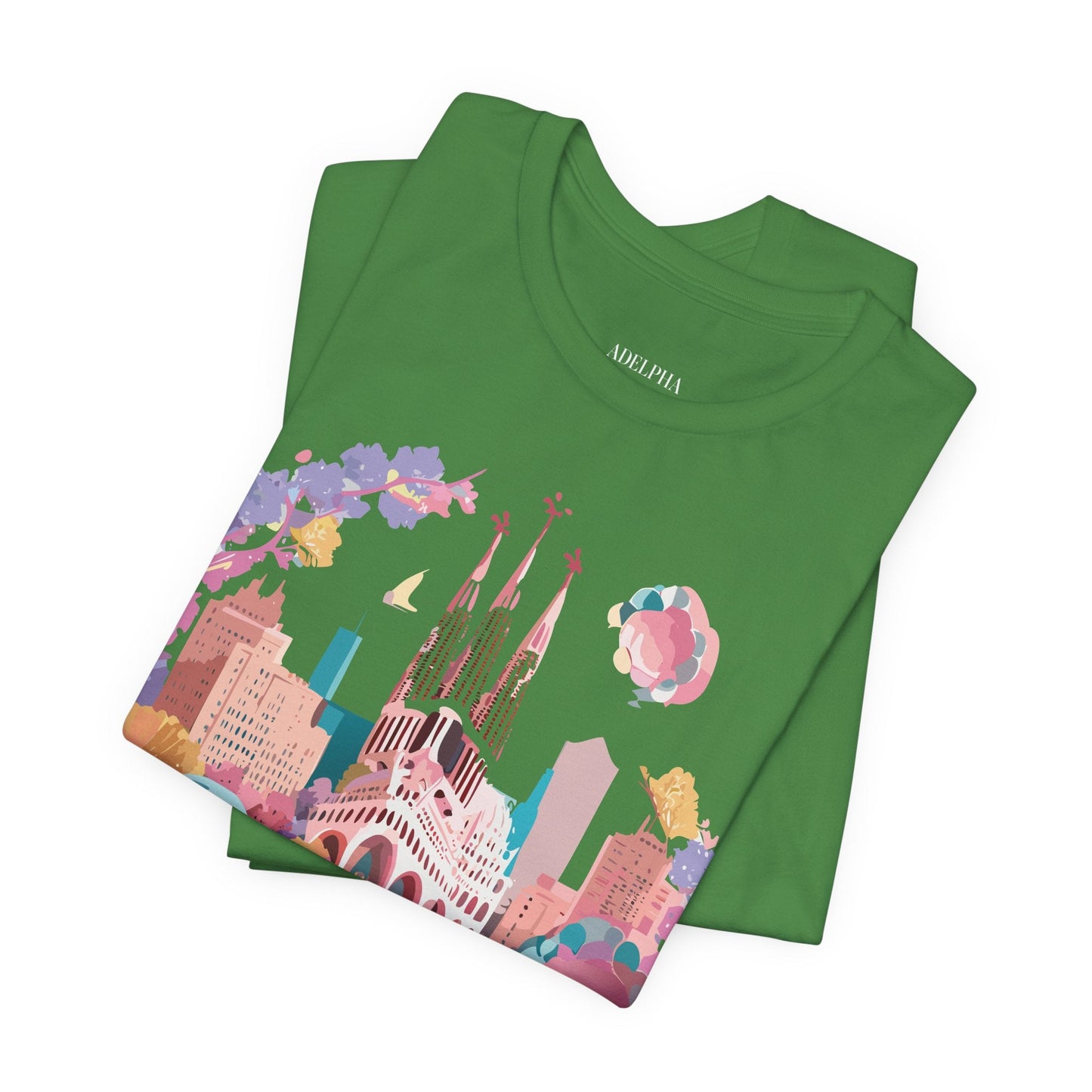 Tourist Shirt Barcelona Graphic Tee Unisex Vintage Style Adelpha Artwork Art Design Tee