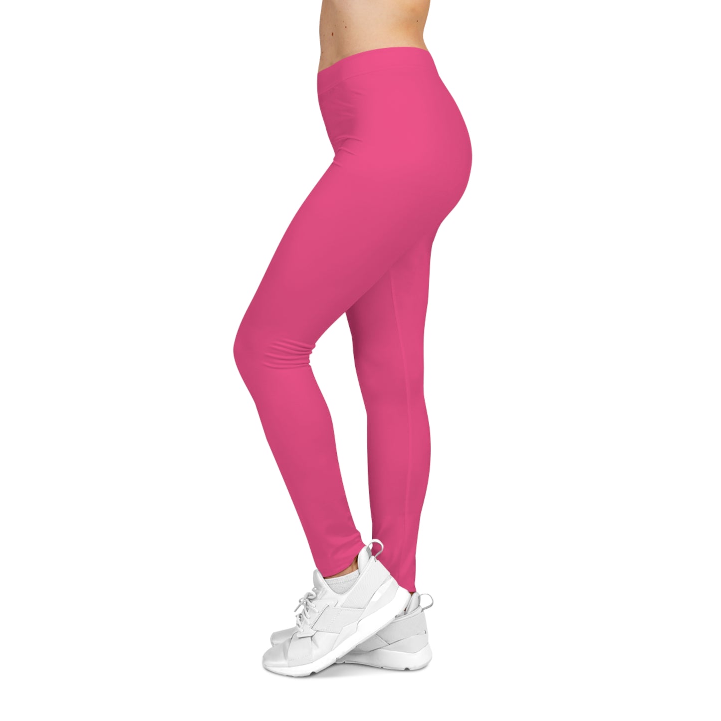 Wild Strawberry Color Women's Poly-Span Casual Leggings XS-2XL