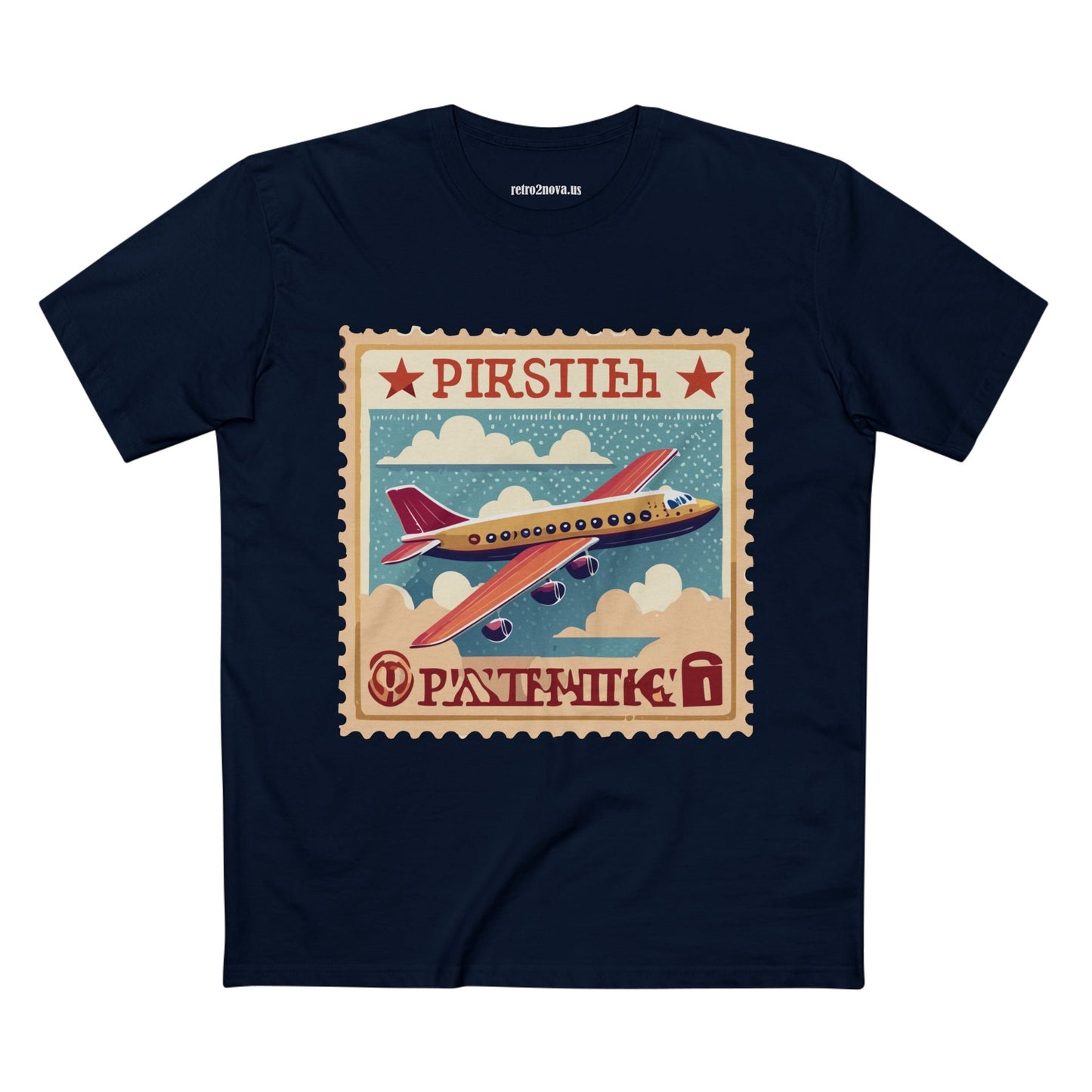 Postage Stamp Shirt Unisex Premium Cotton Tee PS44 Original Art Design Retro Collection