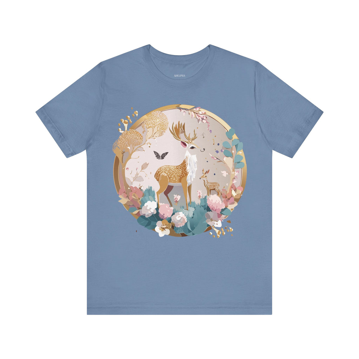 Medallion Graphic Unisex Cotton Bella+Canvas Tee with Art Design d83