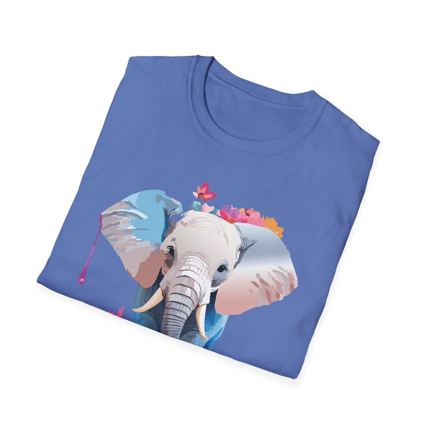 Elephant T Shirt Unisex Softstyle 64000 Graphic Elephant Illustration Animal Tee For Everyday Wear