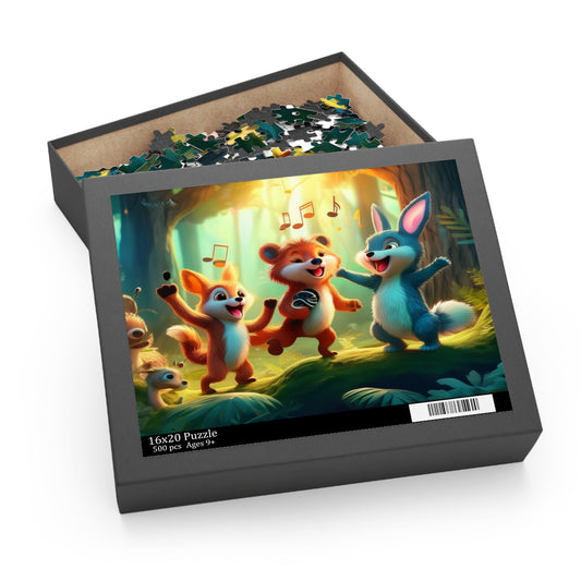 Funny Animals Puzzle 500-Chipboard Pieces in Box | Kids Puzzles Size: 16" x 20",  Ages 9+ and Family pn30