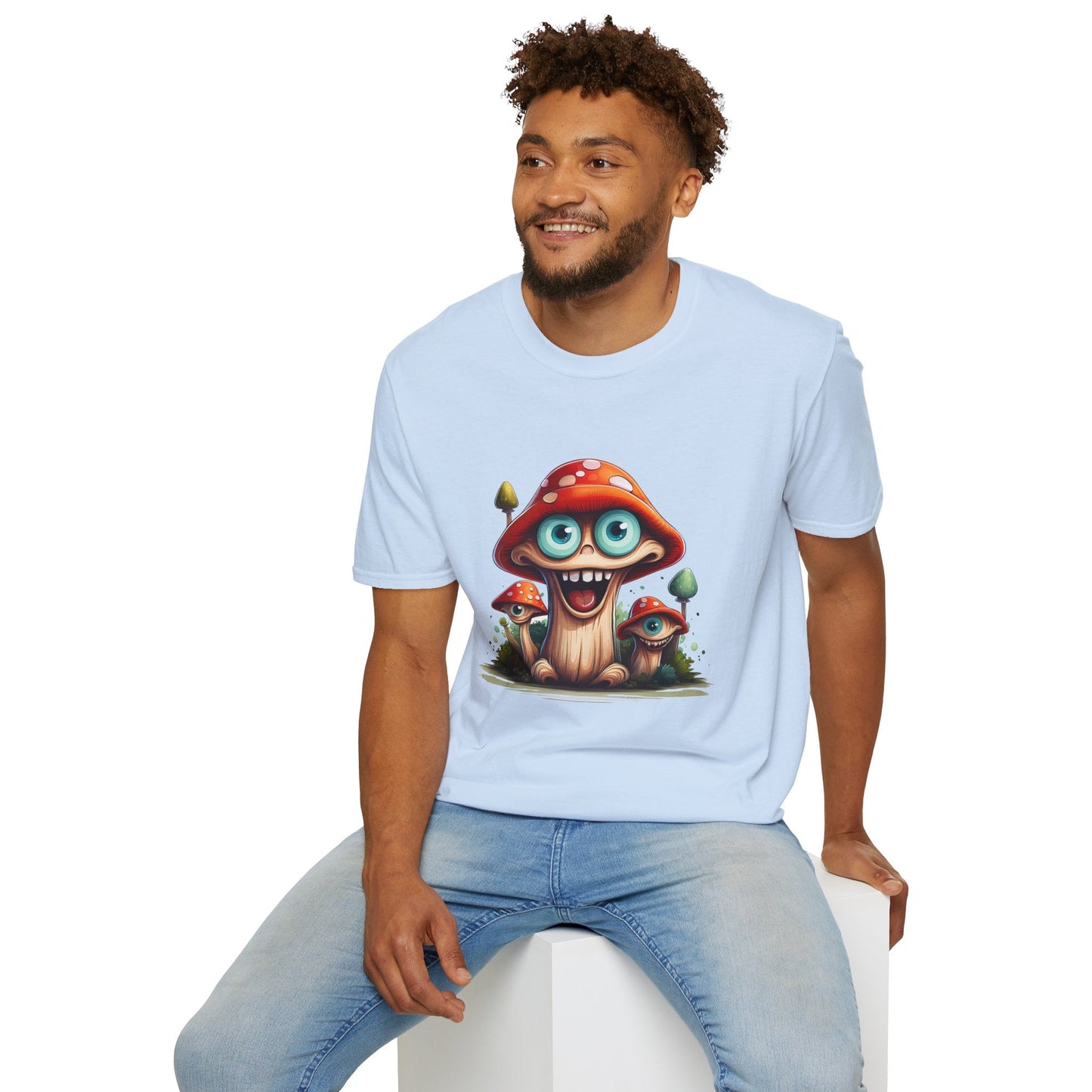 Mashroom Tee Shirt Unisex Funny Mushroom Design Softstyle Tee One Hundred Percent Ring Spun Cotton