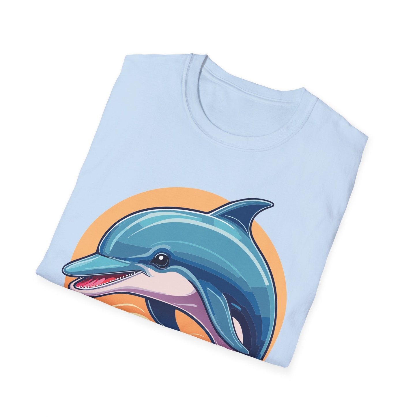 Unisex Dolphin Shirt Gildan Softstyle 64000 Tee 100 Percent Ring Spun Cotton Breathable Comfort