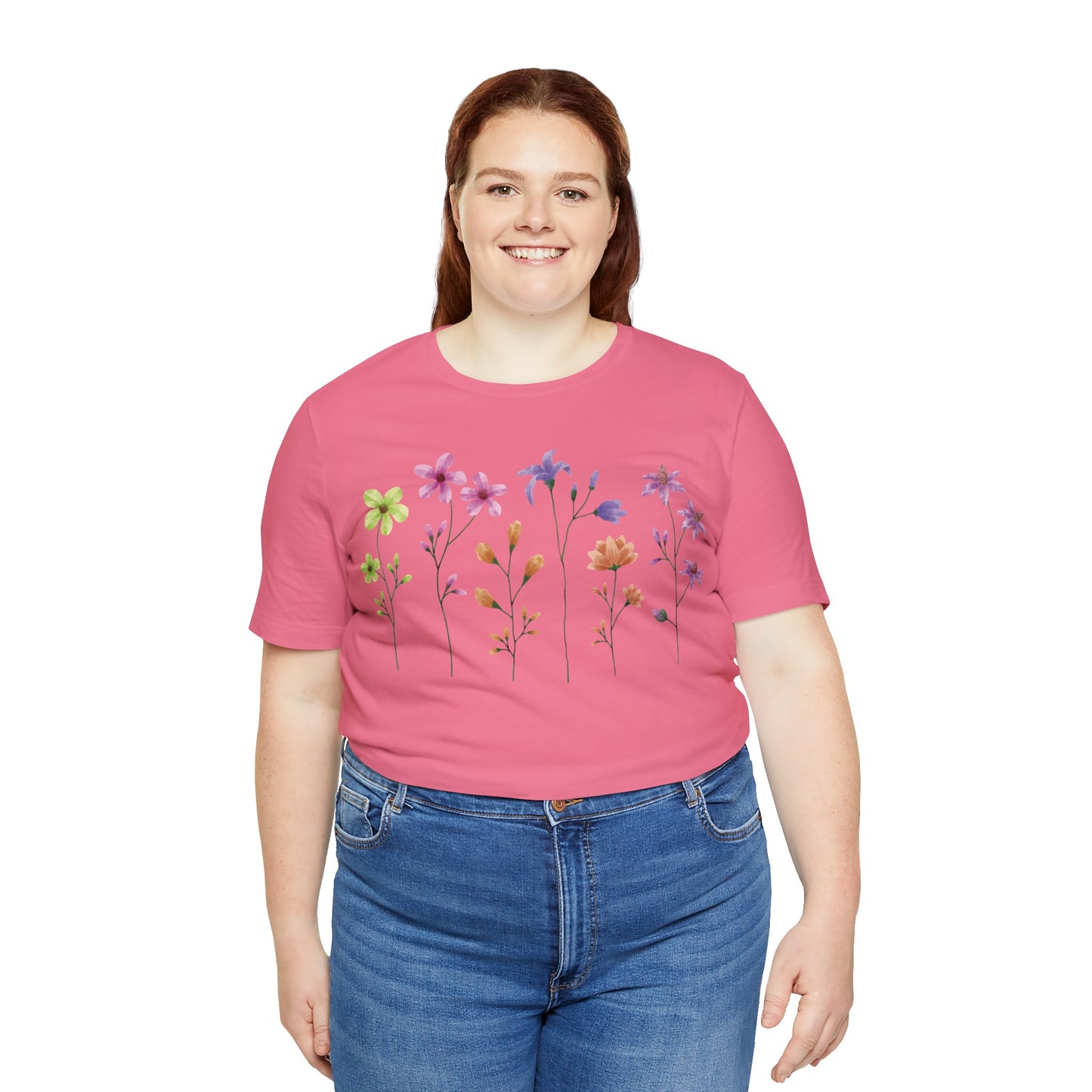 Camiseta de algodón con estampados florales