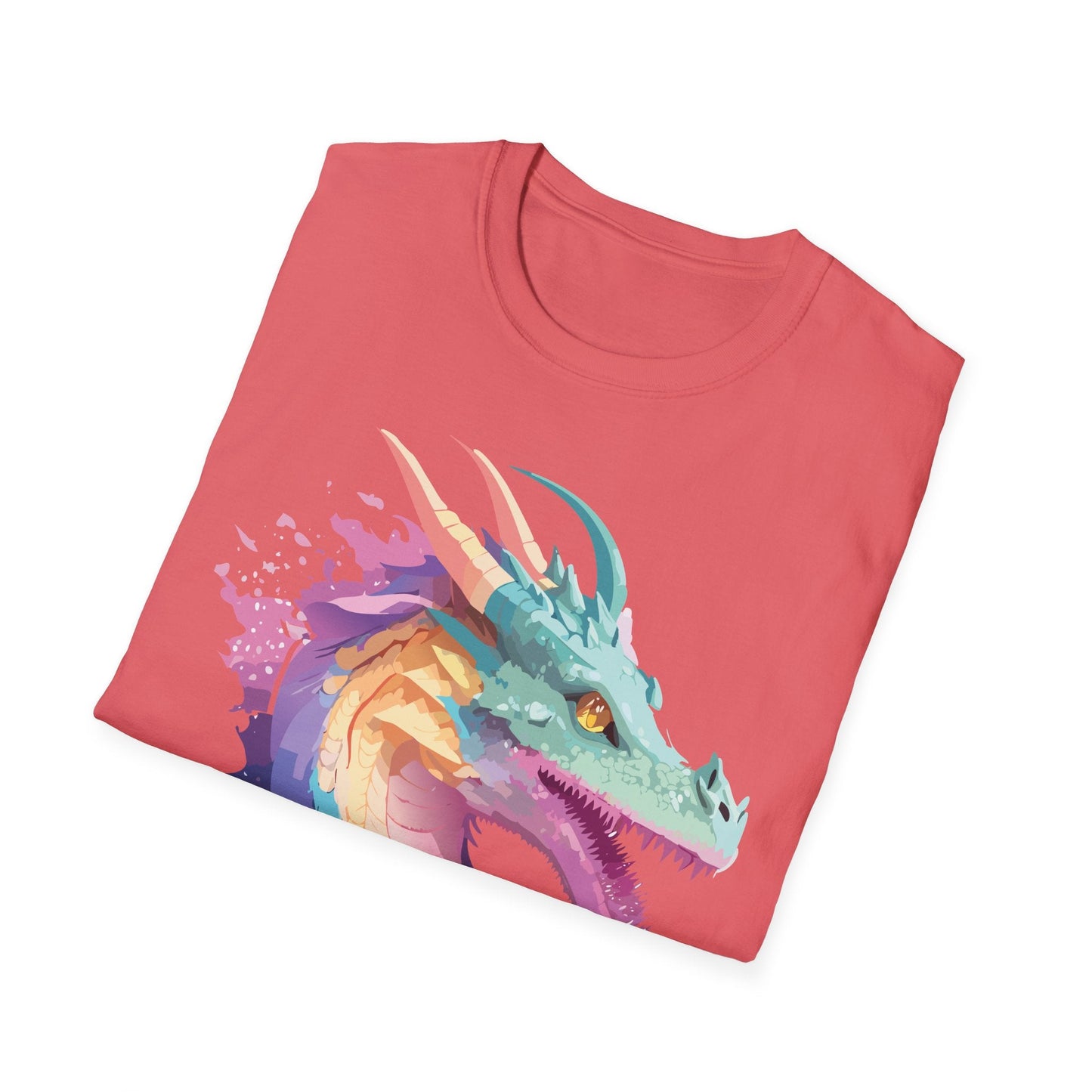 Dragon Graphic Tee Unisex Short Sleeve Dragon Shirt With Animal Design Gildan SoftStyle 64000