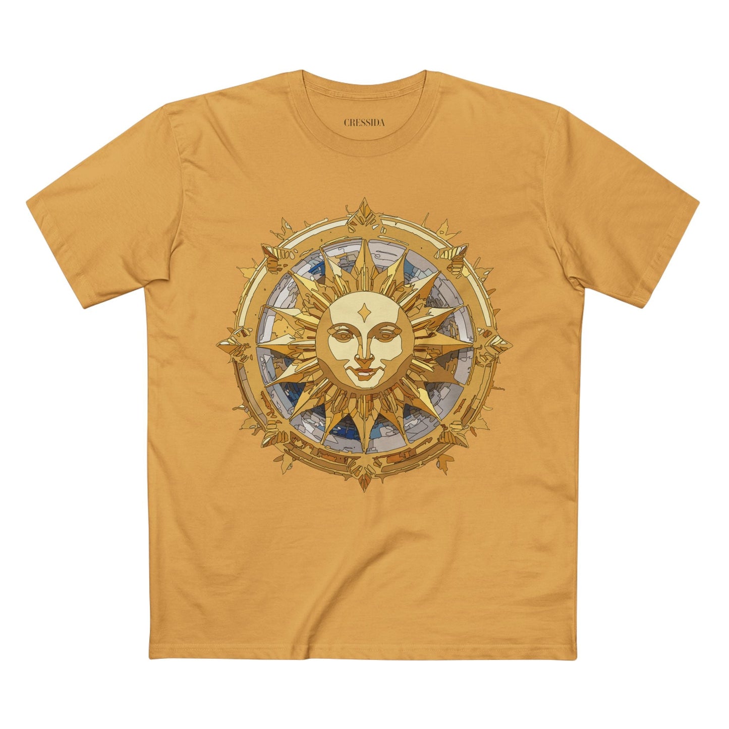 Gold Sun Graphic Unisex 100 Cotton T-Shirt with Golden Art Design 20