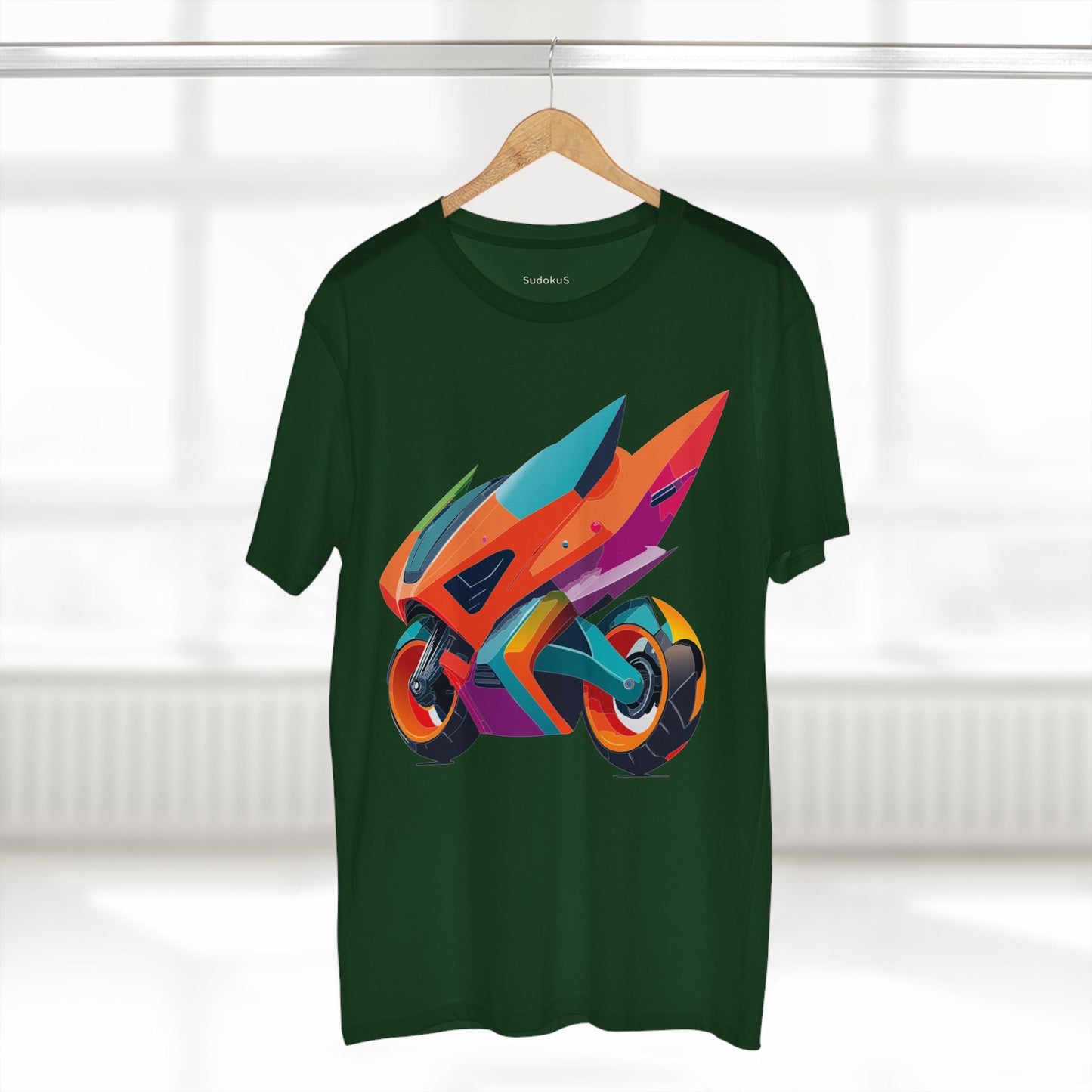 Moto Bike Graphic Unisex 100 Cotton Staple Tee 2