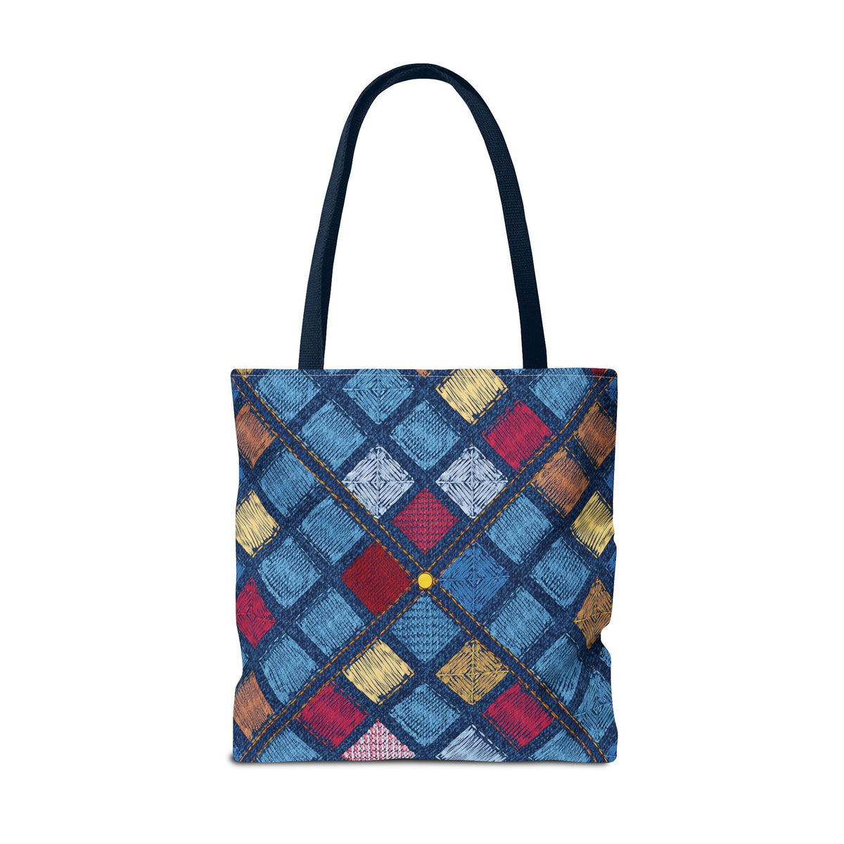 Denim Fabric Imitation Print Unisex Canvas Bag Poly Spun 3 Sizes Tote Bag 189-8