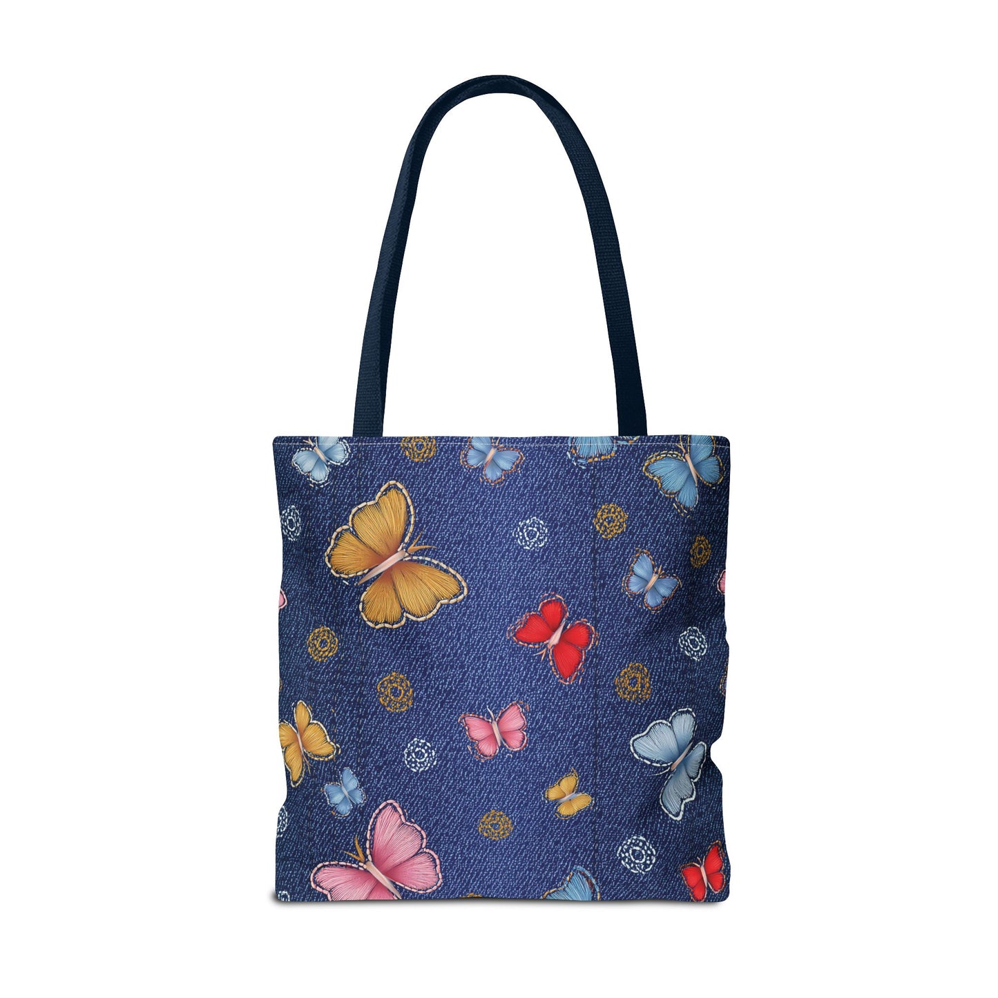 Denim Fabric Imitation Print Unisex Canvas Bag Poly Spun 3 Sizes Tote Bag 169