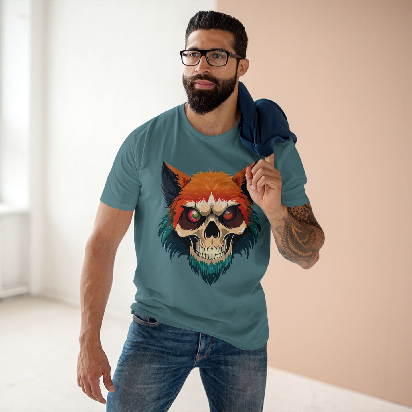 Skull Shirt Unisex Skeleton Tee Original Art By Retro2Nova Premium Cotton Tee Art Collection