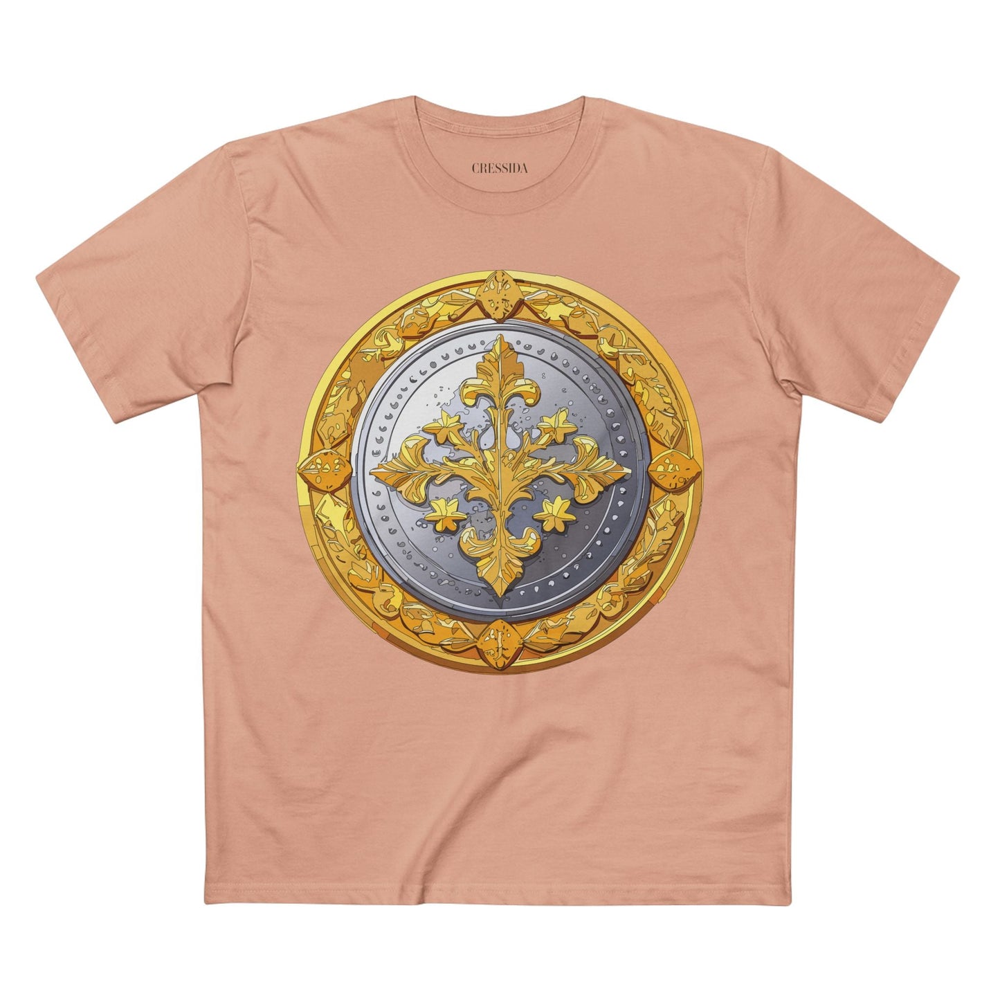 Antique Gold Coin Graphic Design T-Shirt Unisex 100 Cotton With Golden Print Artwork Tee 21