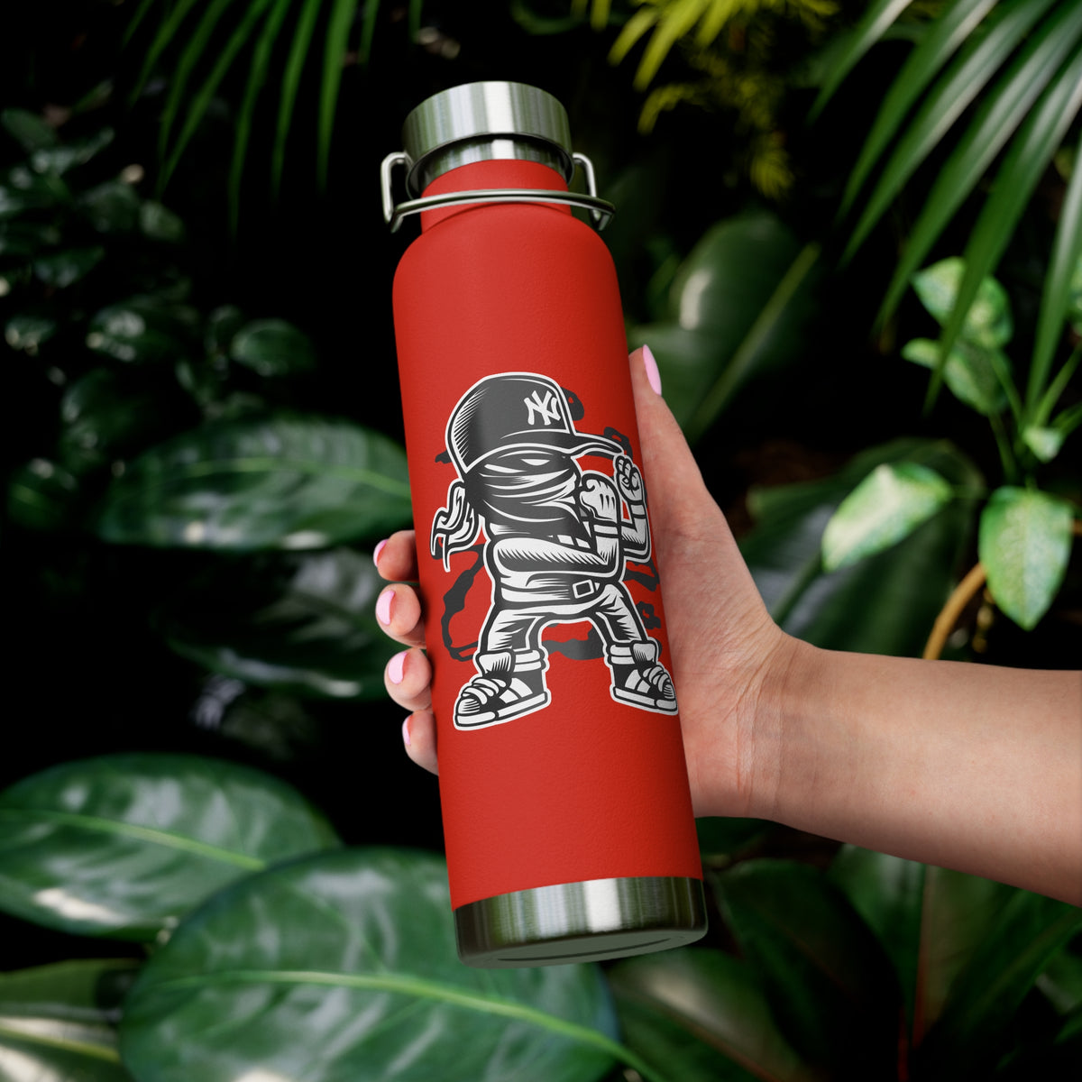 22oz Copper Insulated Water Bottle with Cartoon Design - CV20