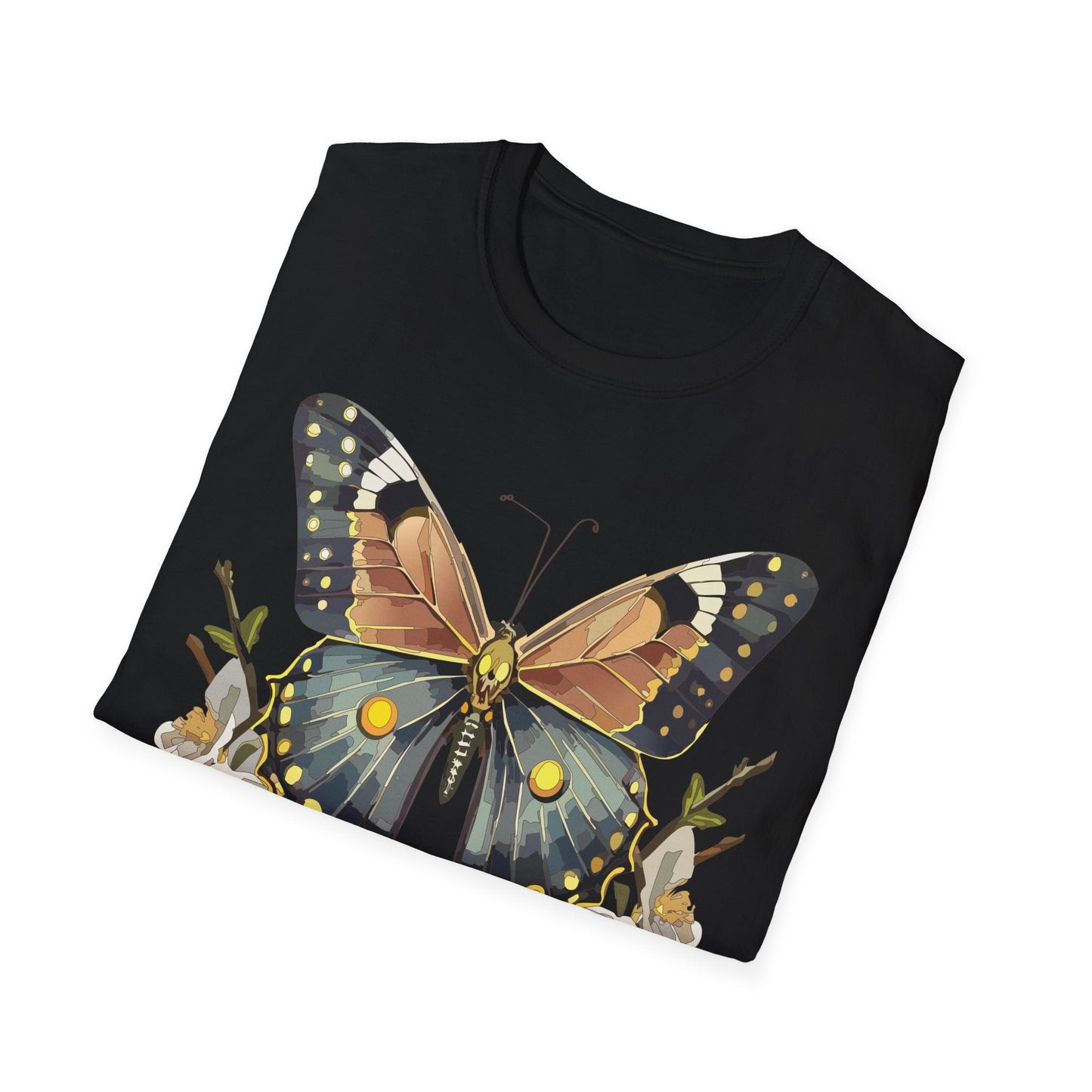 Butterfly Shirt Unisex Gildan Softstyle T Shirt Monarch Butterfly Tee 100 Percent Ring Spun Cotton