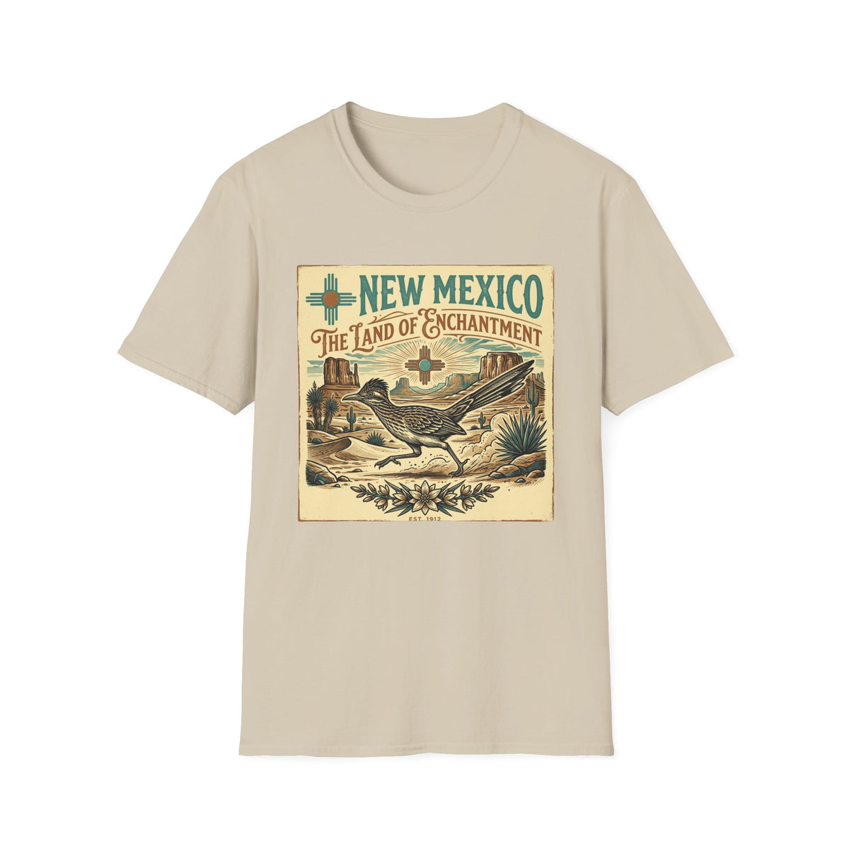 New Mexico Vintage Travel T-Shirt — New Mexico The Land of Enchantment Travel Tourist Graphic Design Unisex 100 Cotton Gildan T-Shirt