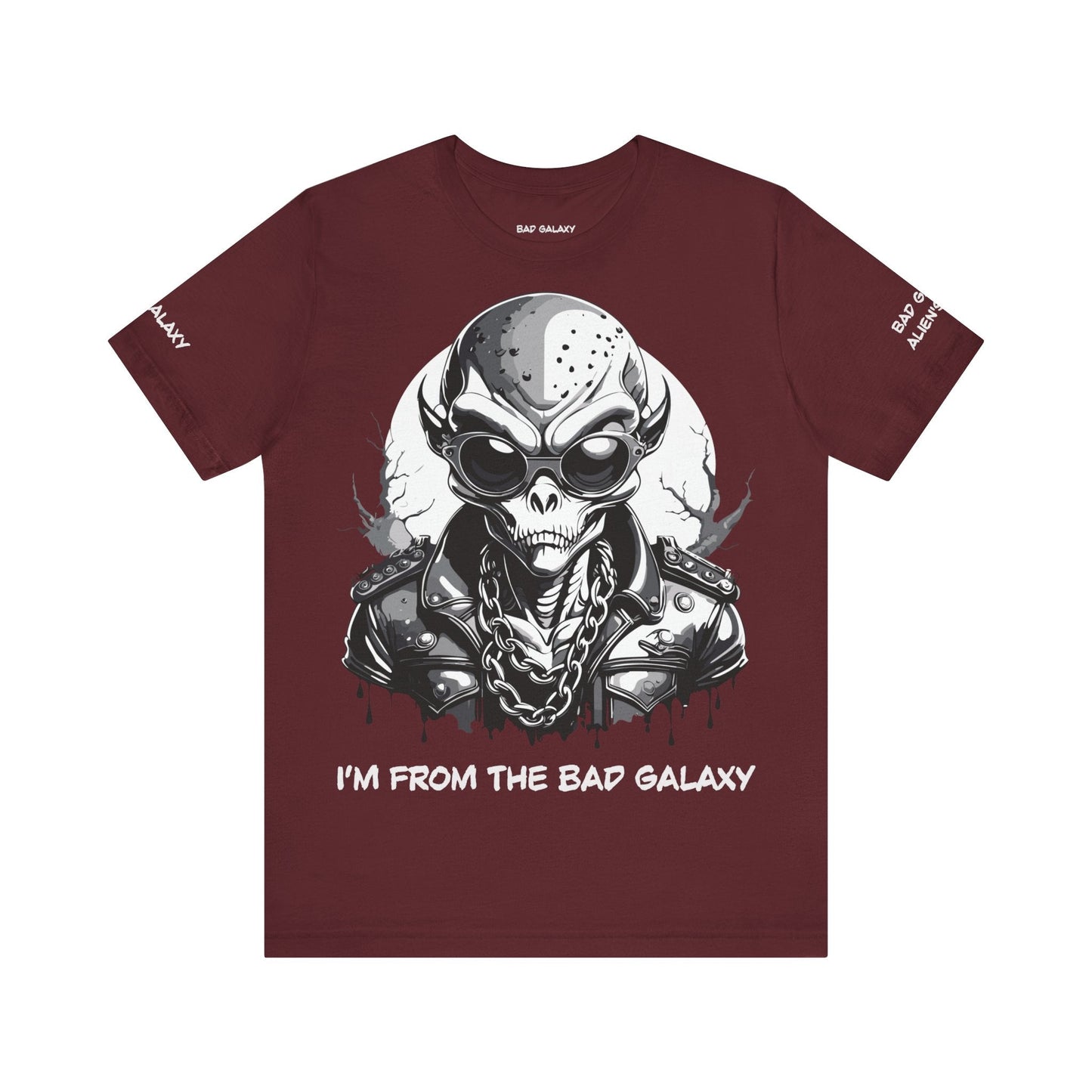 Alien Tee Shirt From Bad Galaxy 100 Percent Cotton Made to Order Eco Friendly Non Toxic Inks