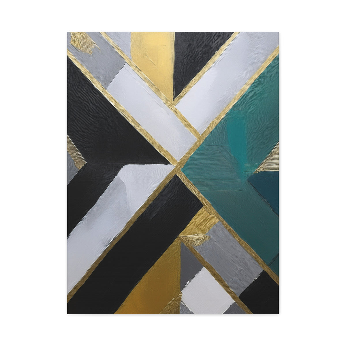 Abstract Geometric Painting Print Canvas 20x24,20x30,24x30 24x32,24x36,30x40 32x48,36x48,40x60 Pine-Wood Inner Frame ABS-76