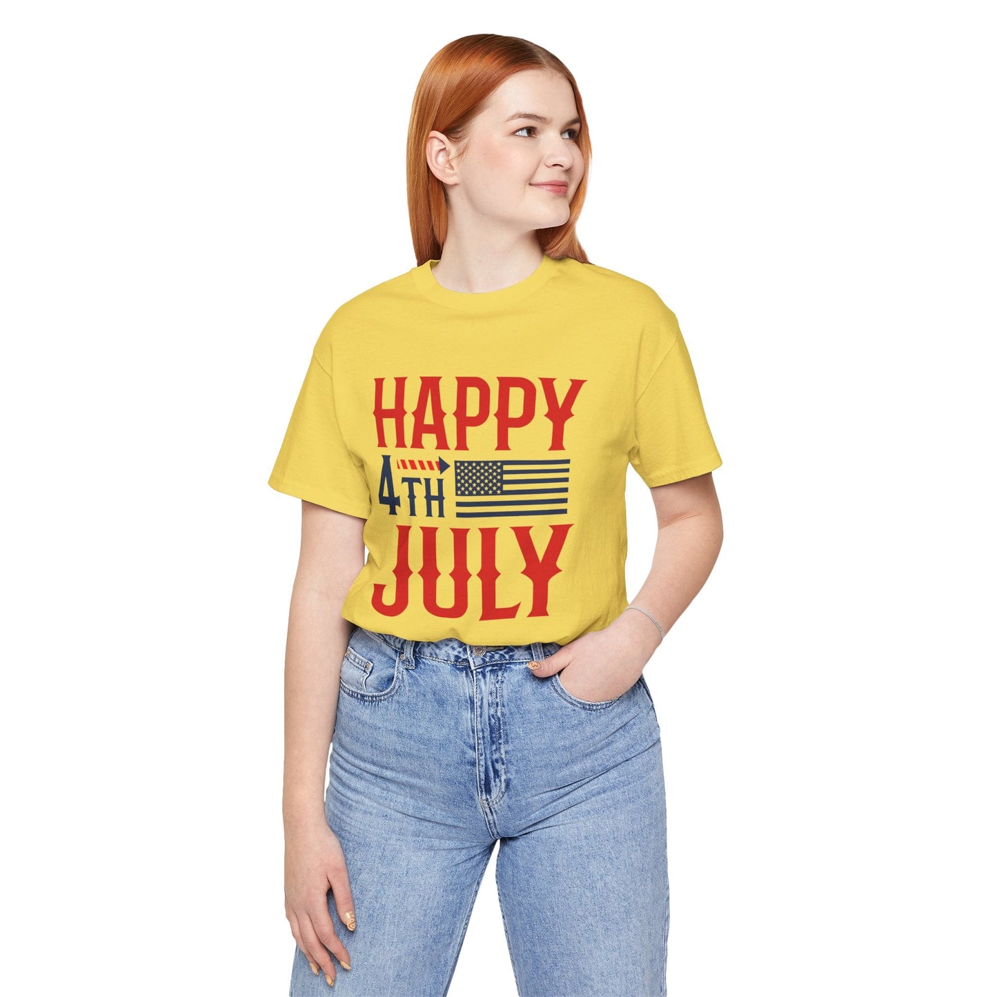 American Flag Graphic Unisex Cotton T-Shirt 011