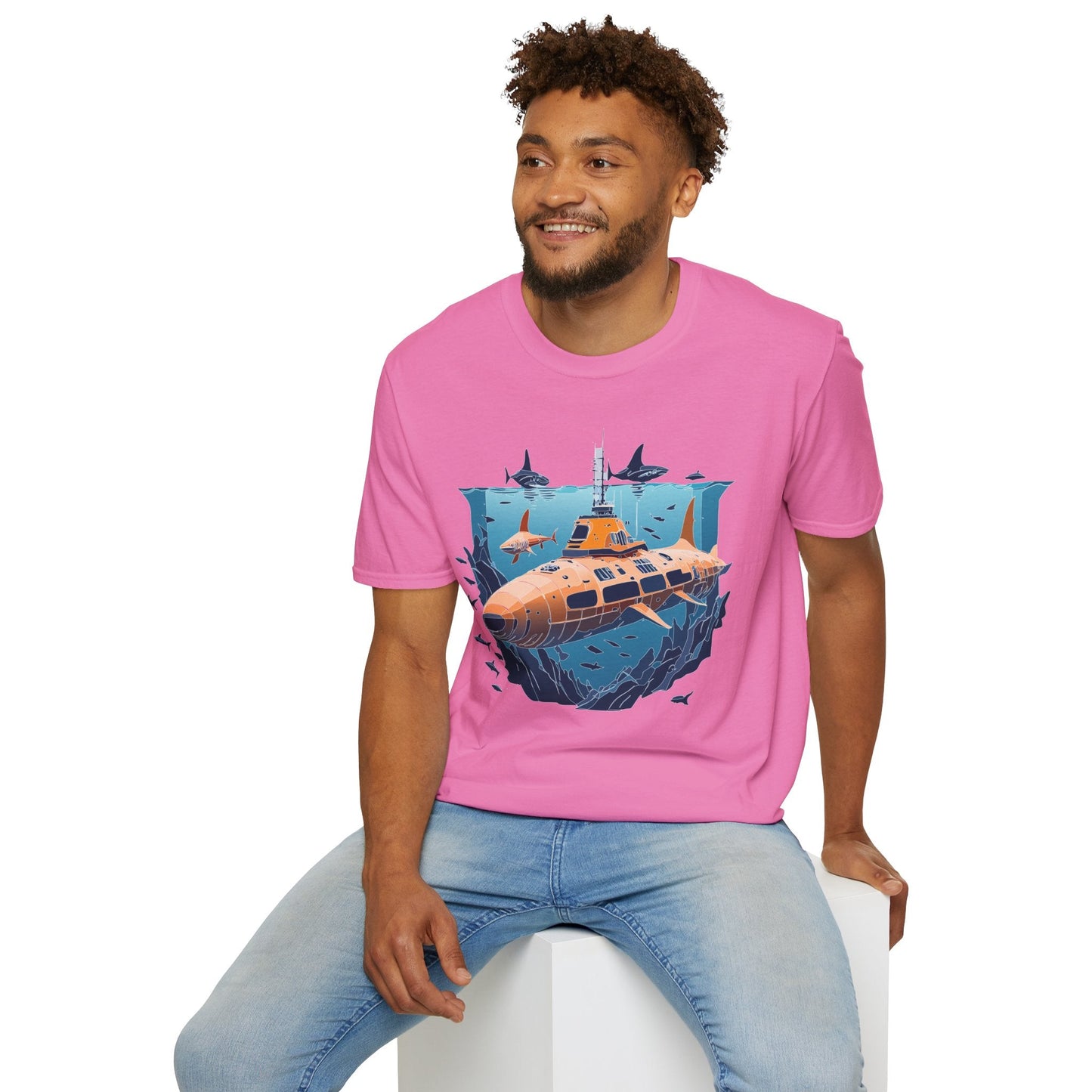 Ocean T Shirt Unisex Gildan Softstyle 64000 Ocean Theme Tee 100 Percent Cotton Fabric