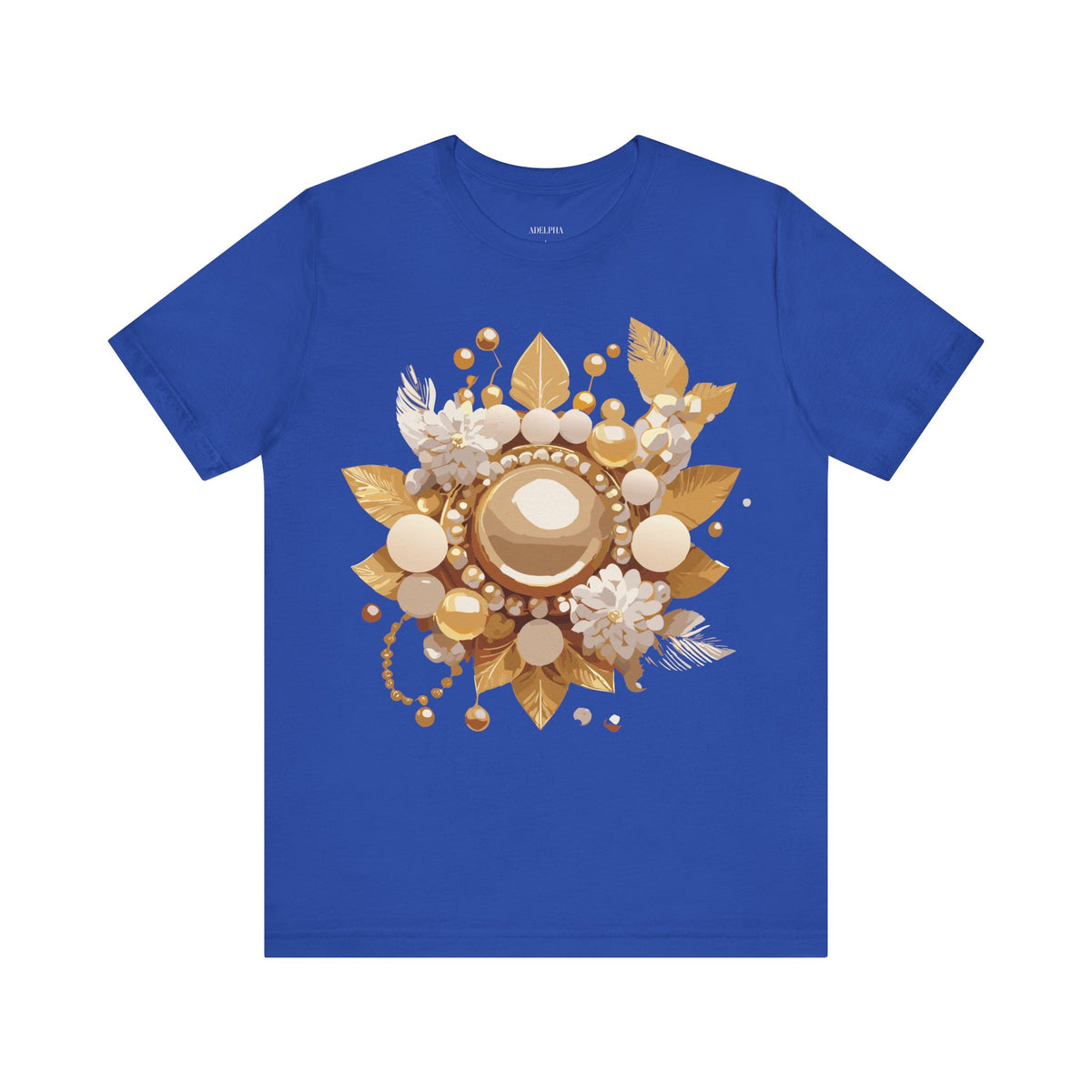Jewelry Graphic Unisex Cotton Bella+Canvas Tee with Gemstones Art Design m35
