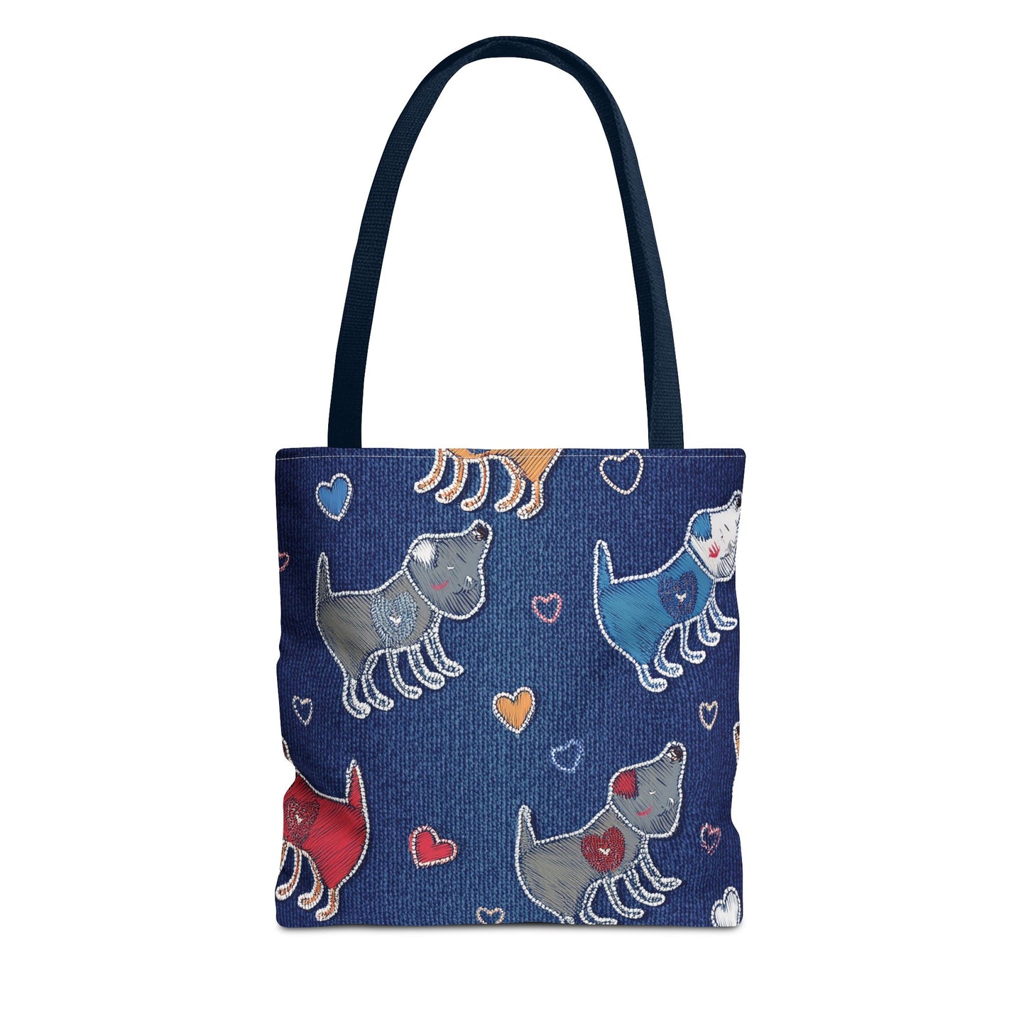 Valentine's Day DENIM PRINT CANVAS BAG HIGH-QUALITY 100% POLY 3 SIZES BAG-201-13